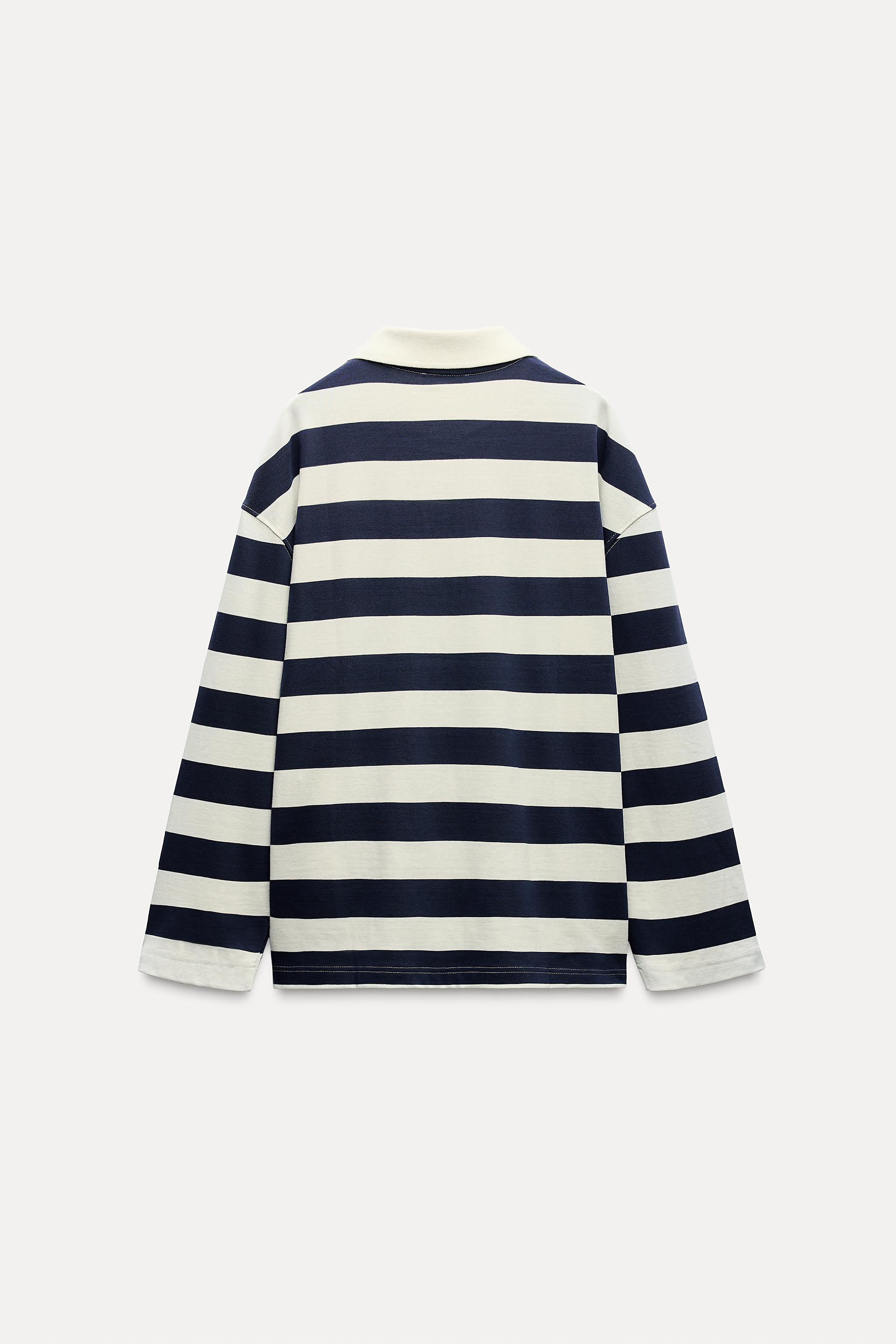 STRIPED HEAVY COTTON POLO SHIRT