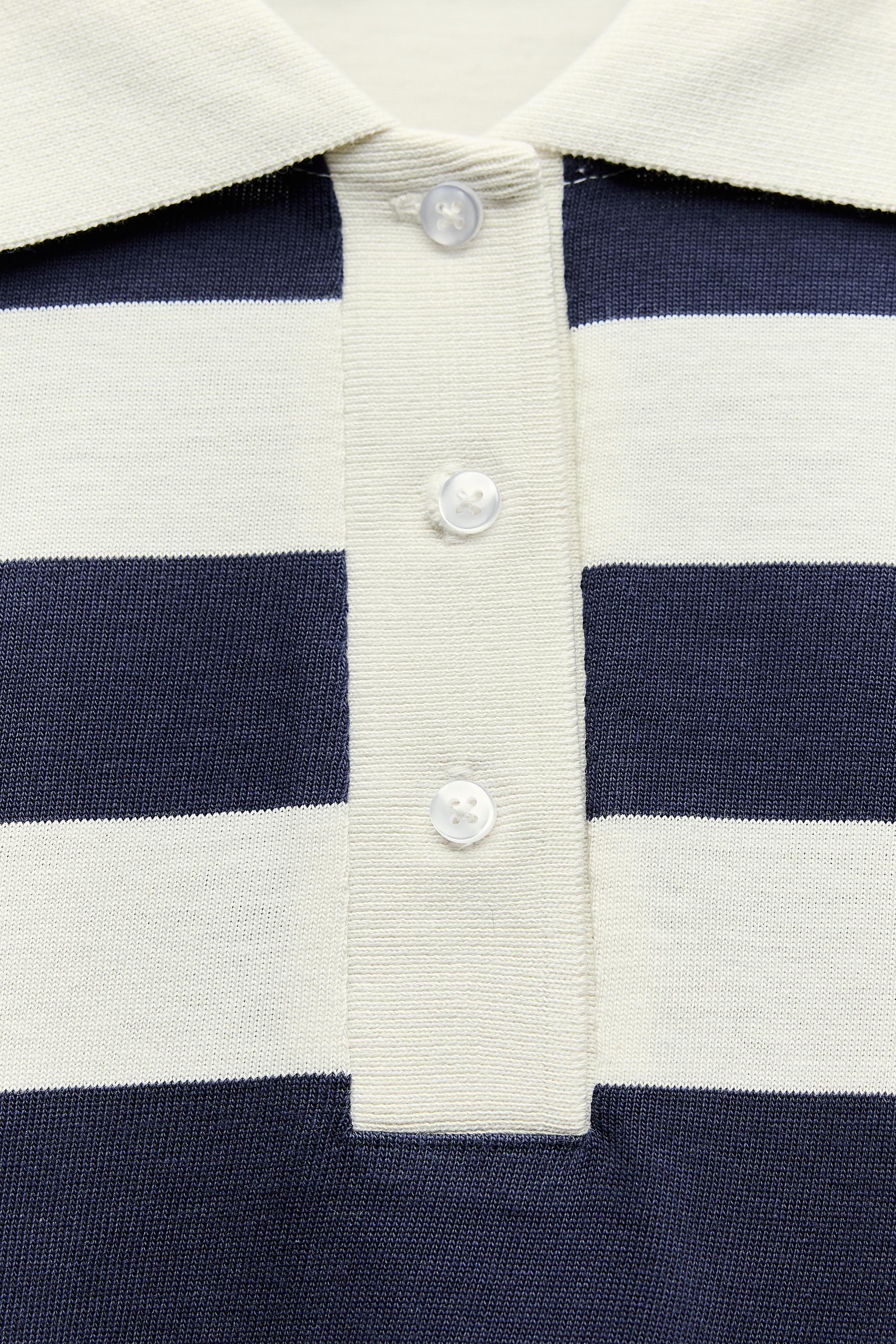 STRIPED HEAVY COTTON POLO SHIRT