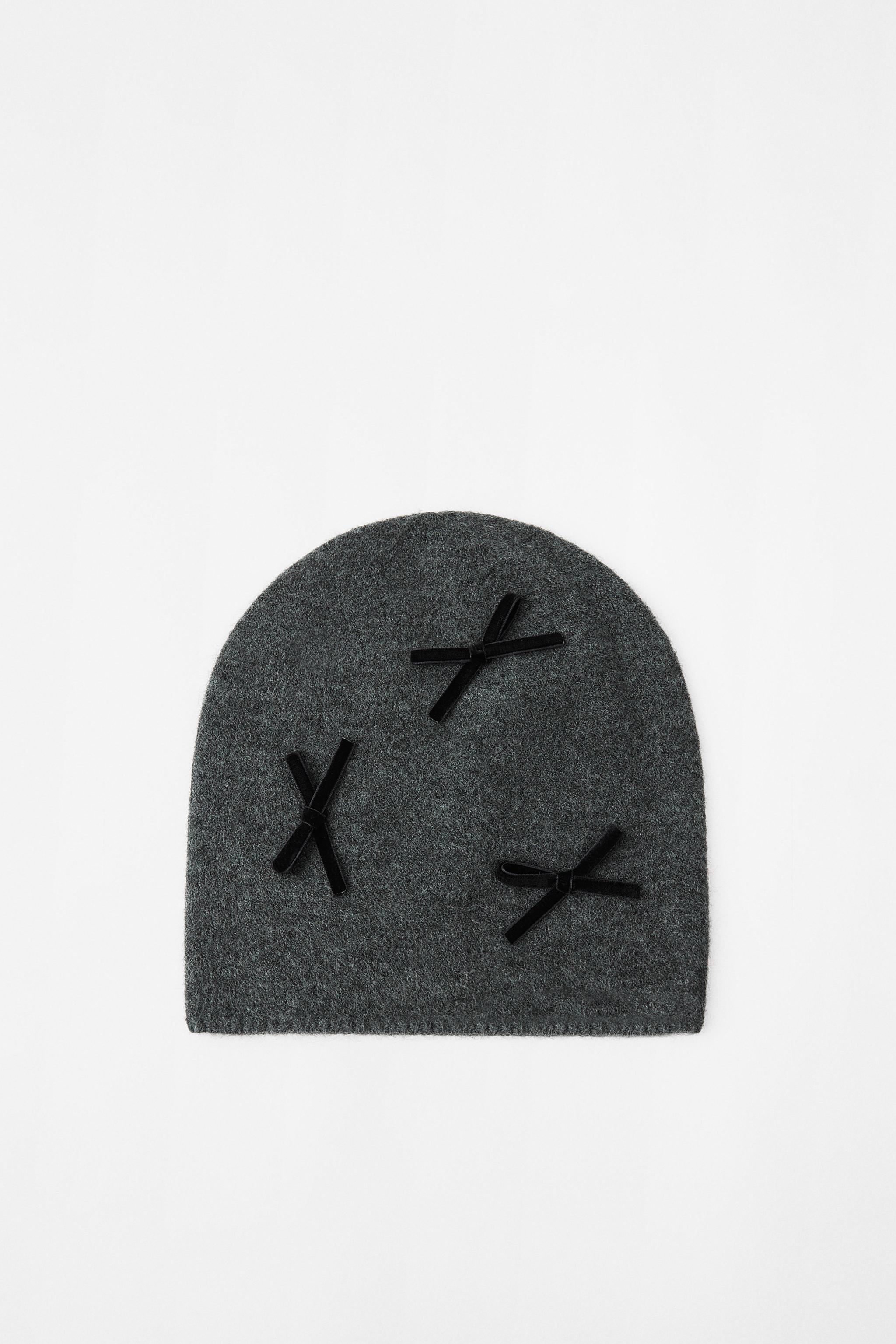 BOW DETAIL KNIT BEANIE