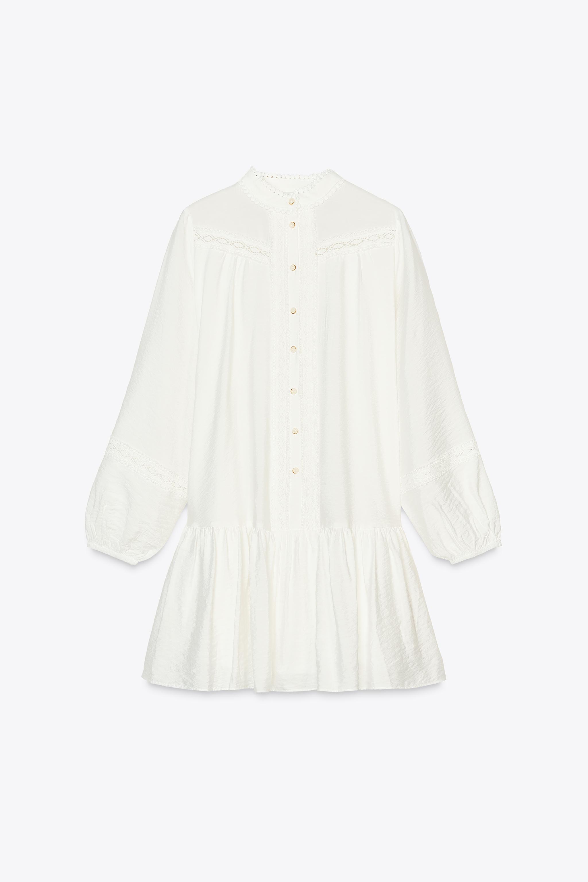 MINI DRESS WITH HEMSTITCH DETAIL