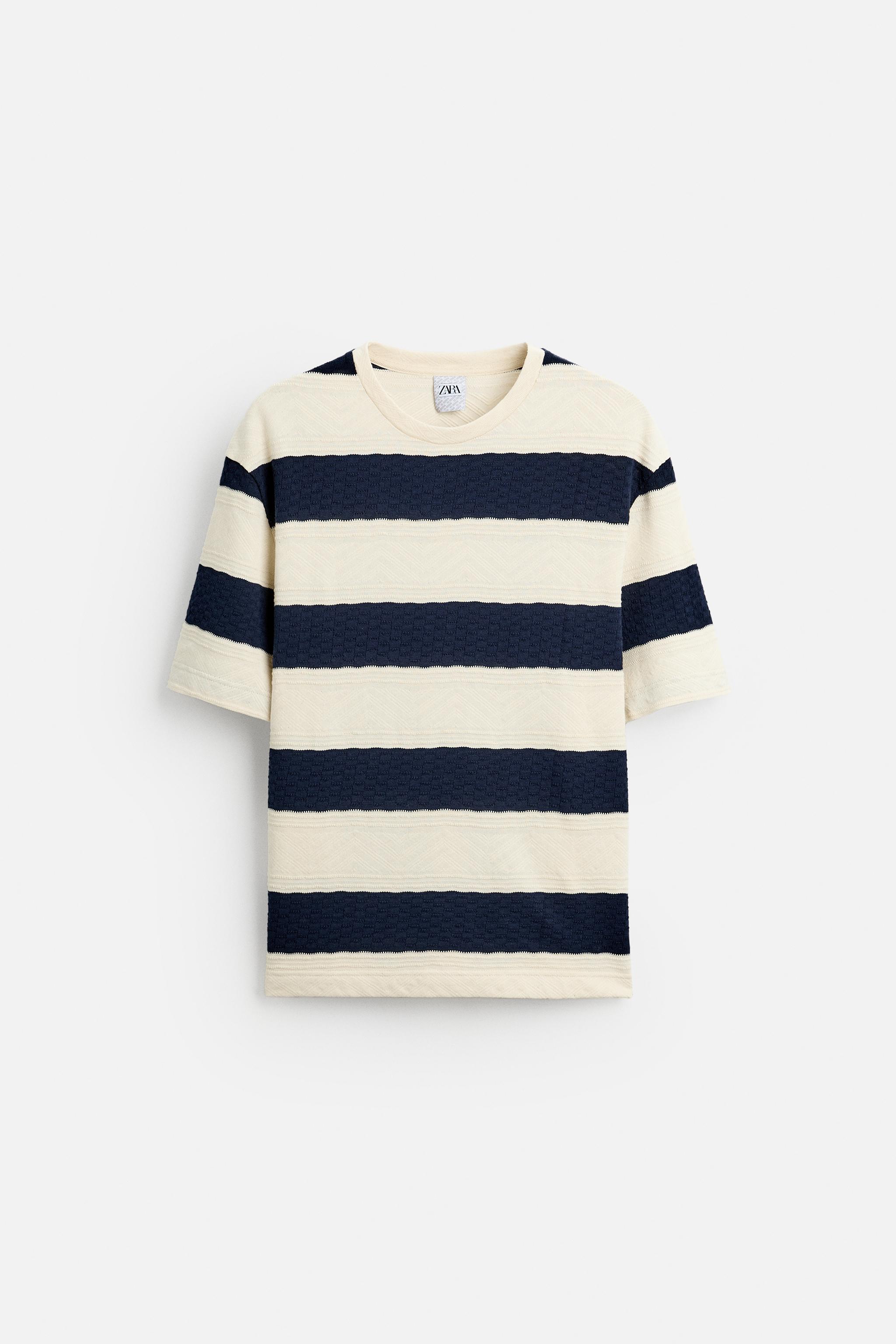 STRIPED JACQUARD T-SHIRT