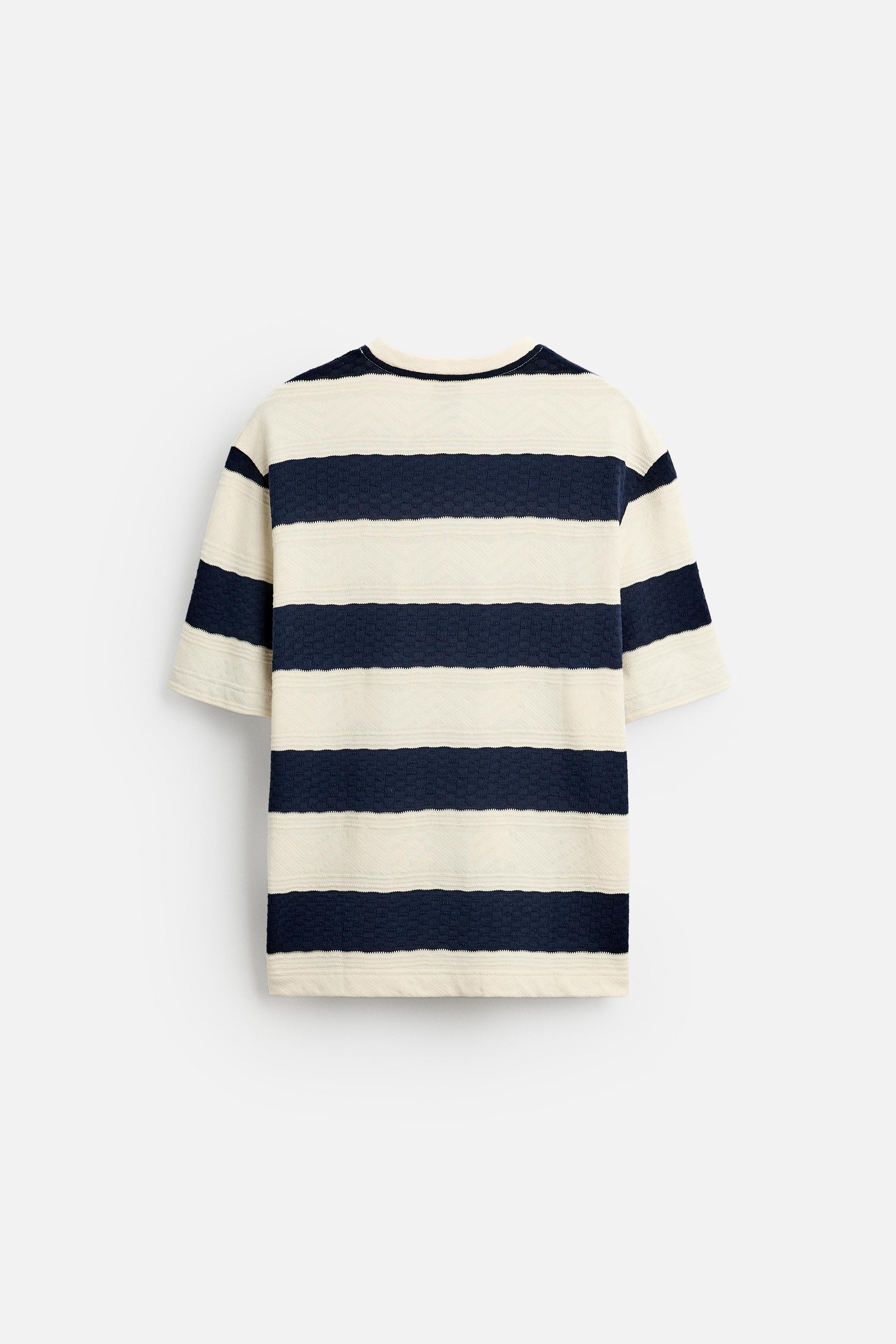 STRIPED JACQUARD T-SHIRT