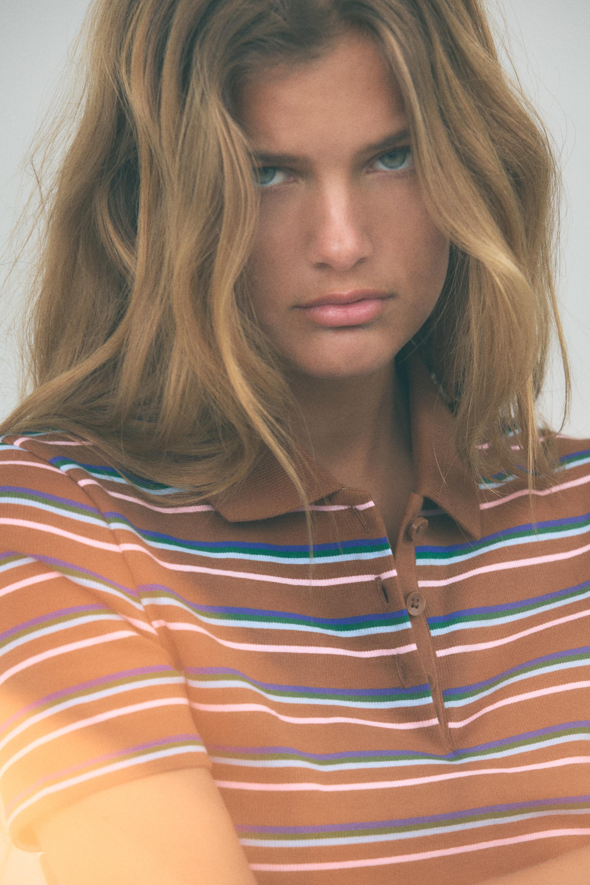 STRIPED POLO T-SHIRT