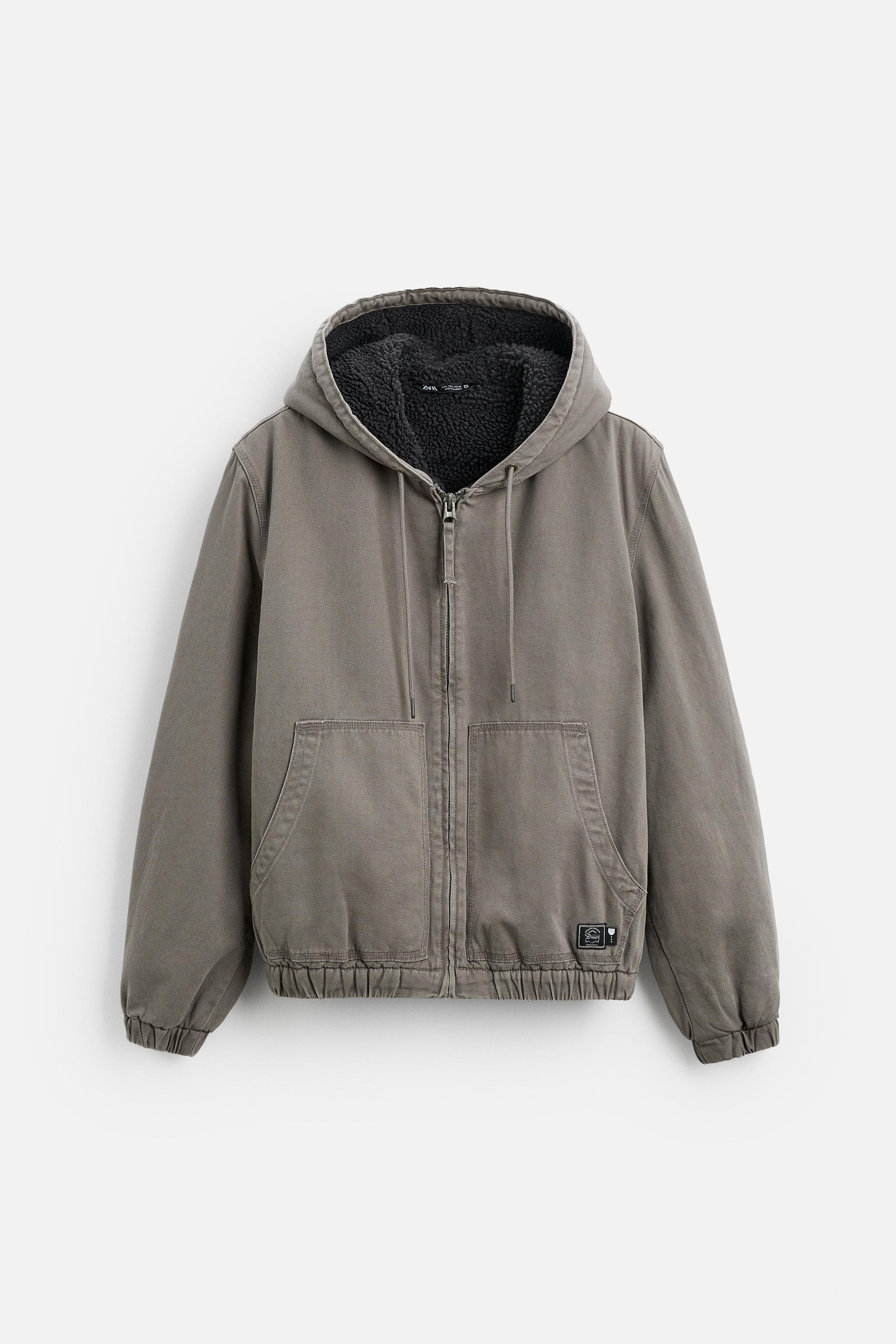 JACKET WITH CONTRASTING HOOD