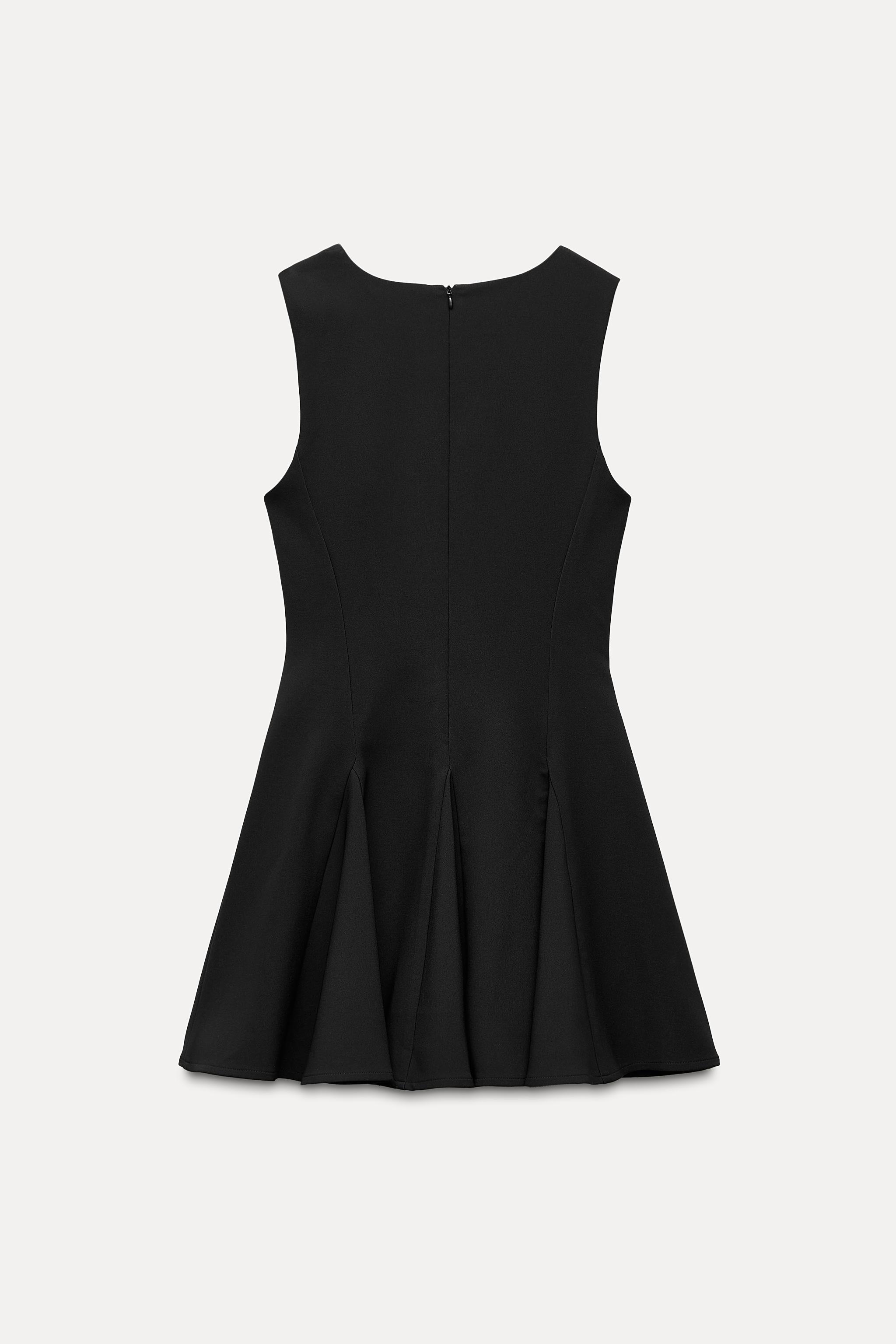 SHORT DRESS WITH BOWS AND GODET HEM