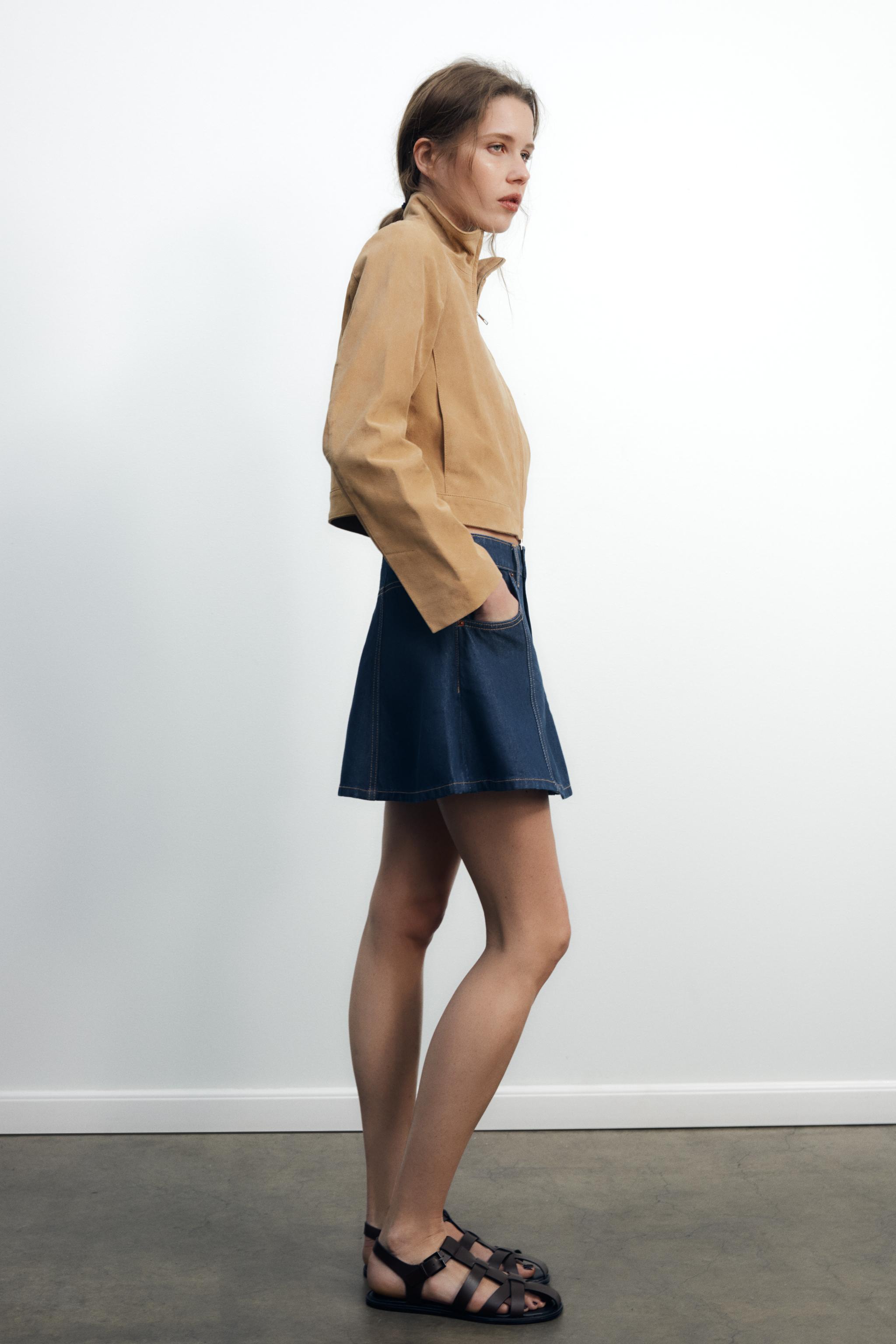DENIM TRF MINI SKIRT