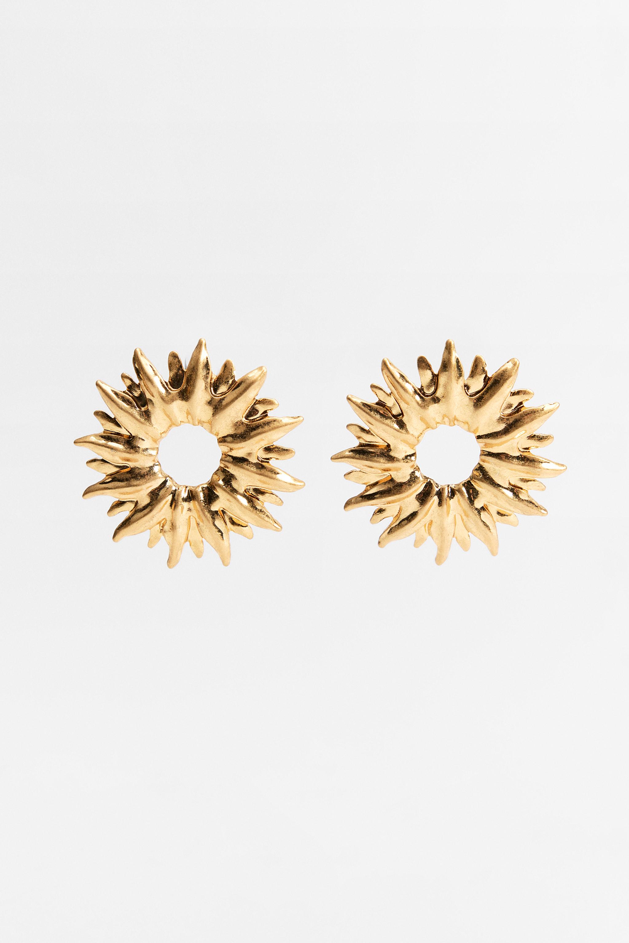 METAL SUN EARRINGS