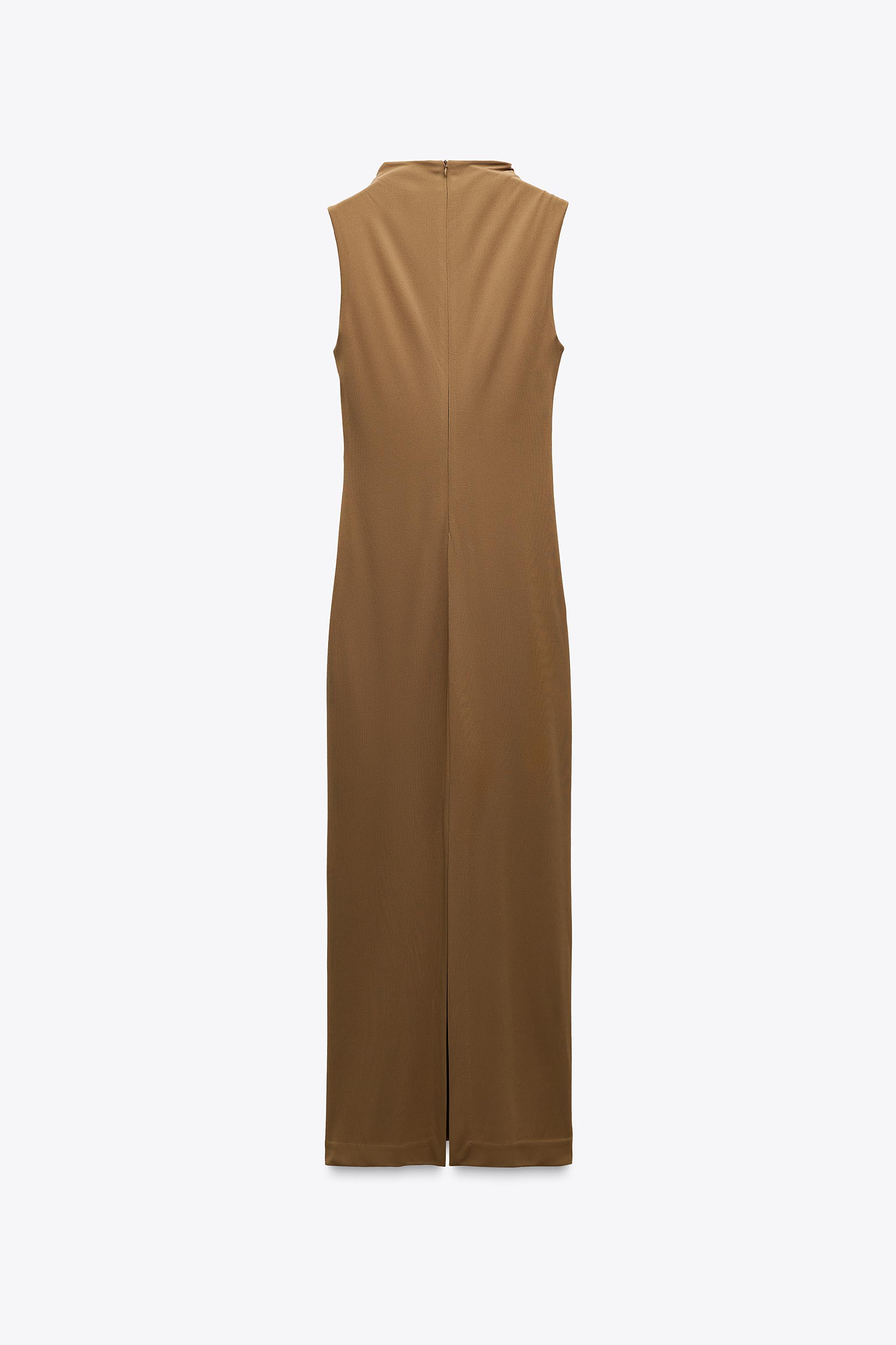 DRAPED MIDI DRESS