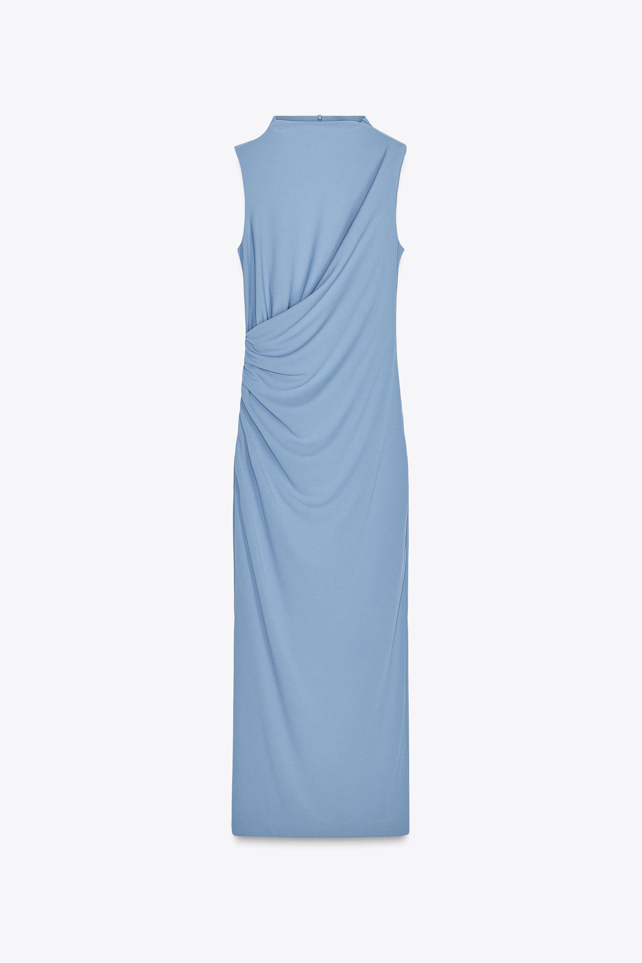 DRAPED MIDI DRESS
