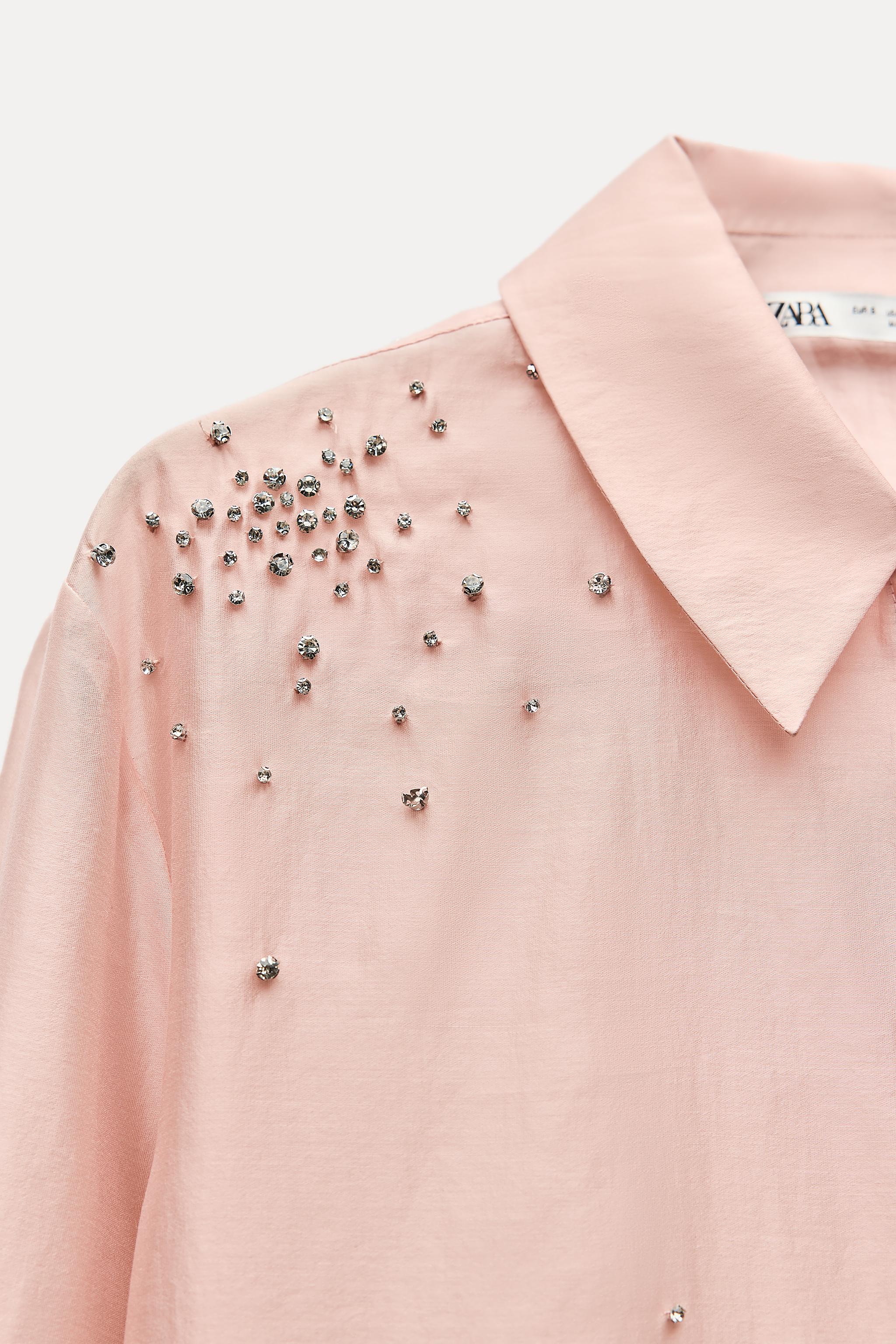 ZW COLLECTION EMBROIDERED SHIRT WITH JEWELS