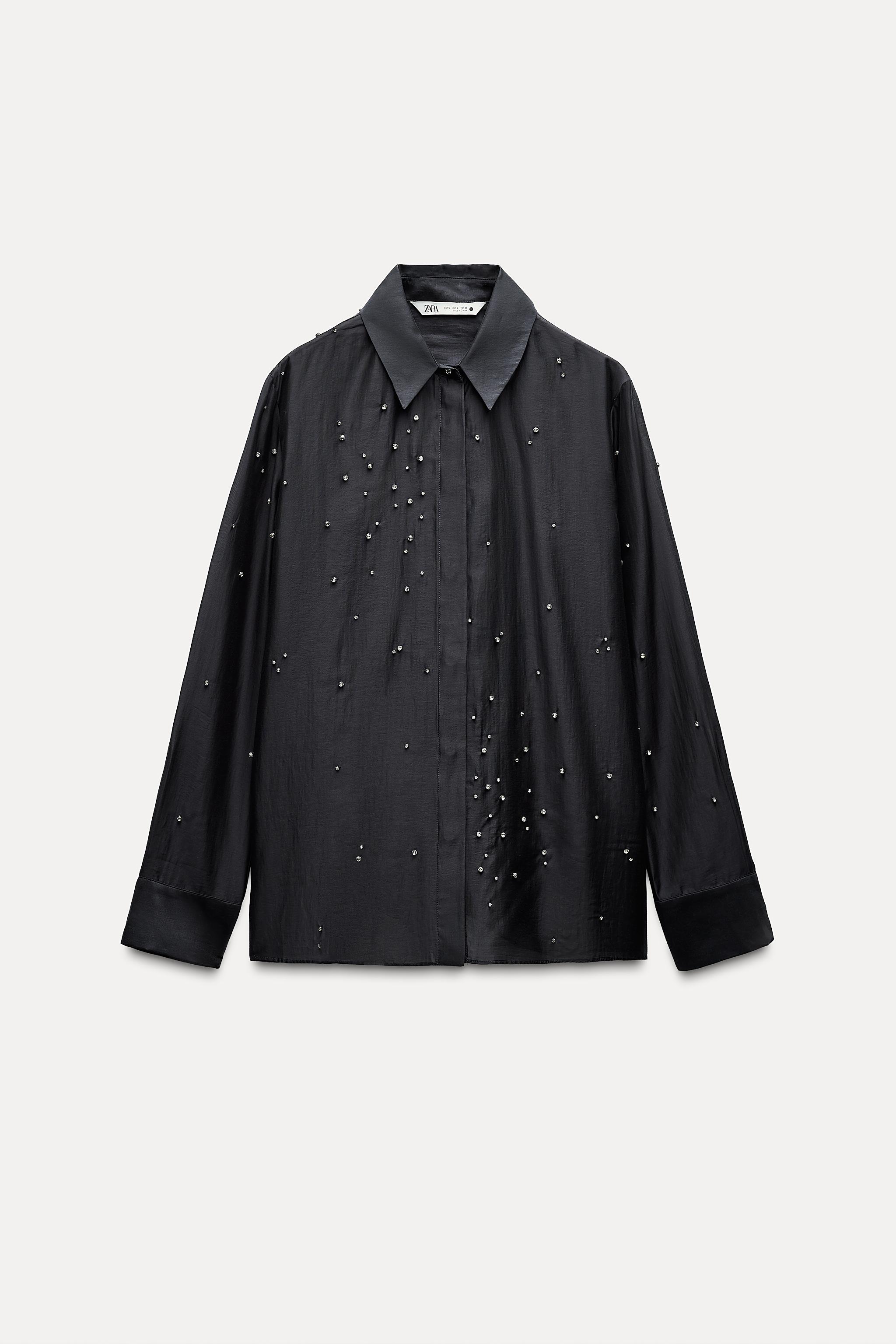 ZW COLLECTION EMBROIDERED SHIRT WITH JEWELS