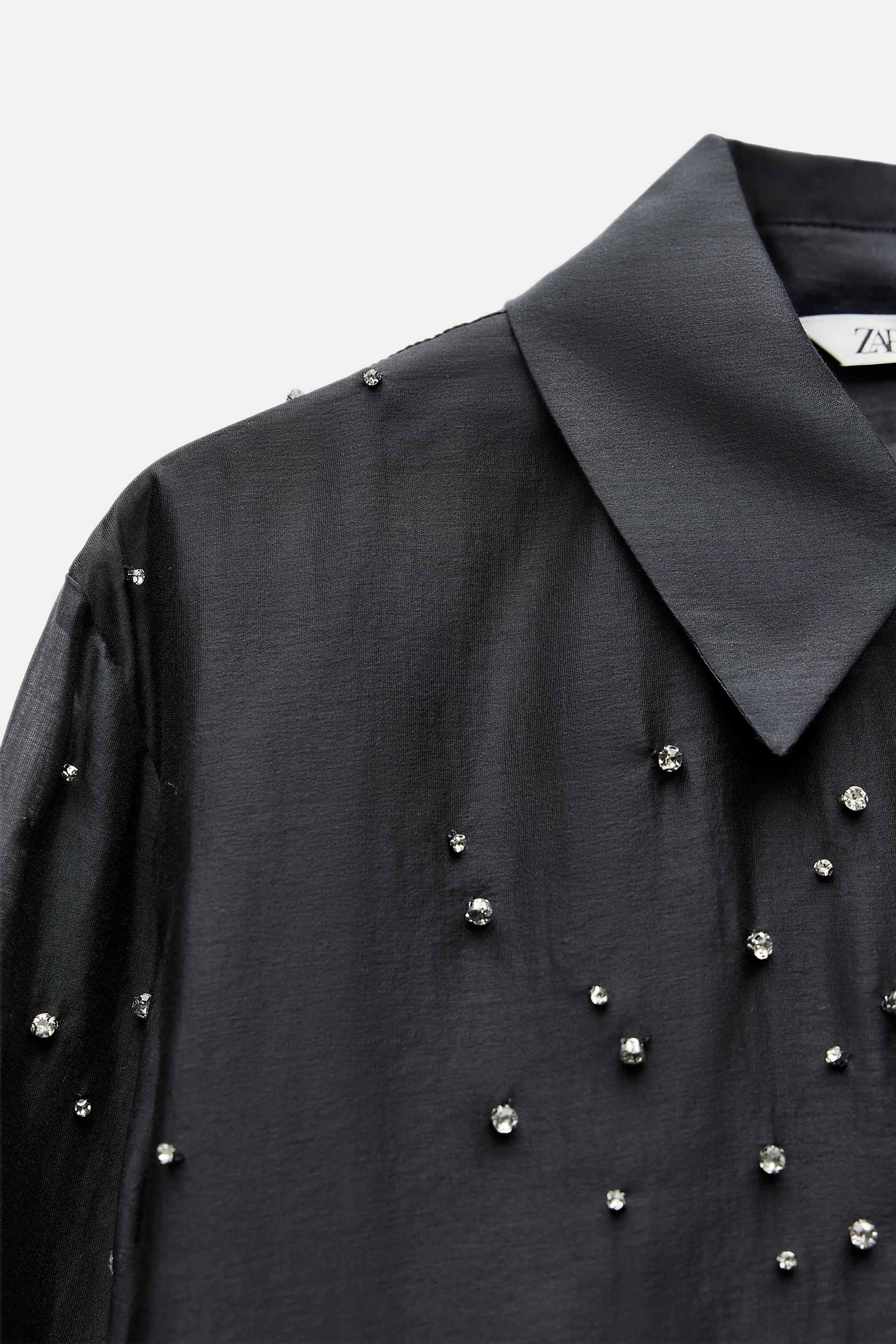 ZW COLLECTION EMBROIDERED SHIRT WITH JEWELS