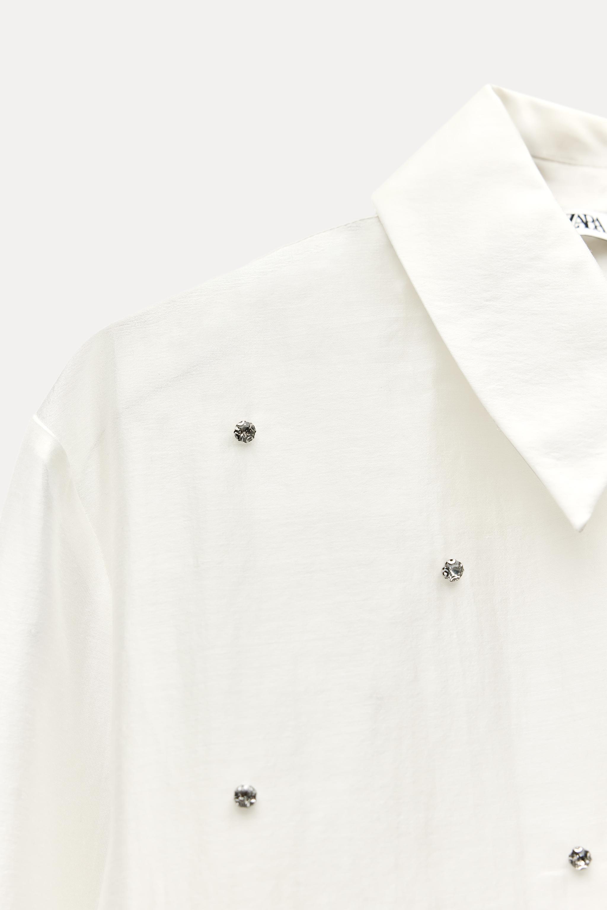 ZW COLLECTION EMBROIDERED SHIRT WITH JEWELS