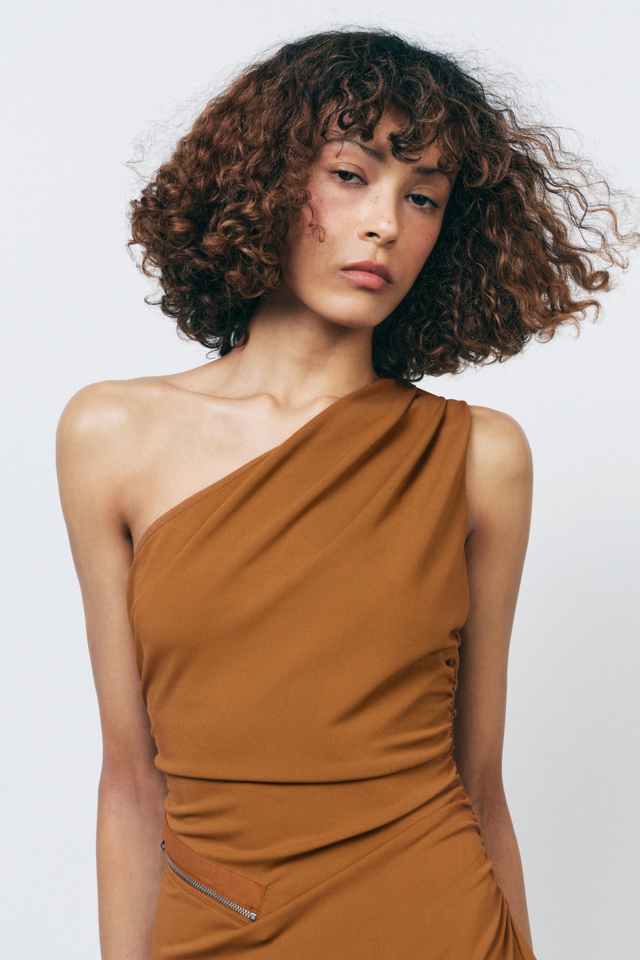 ASYMMETRIC ZIP DRESS