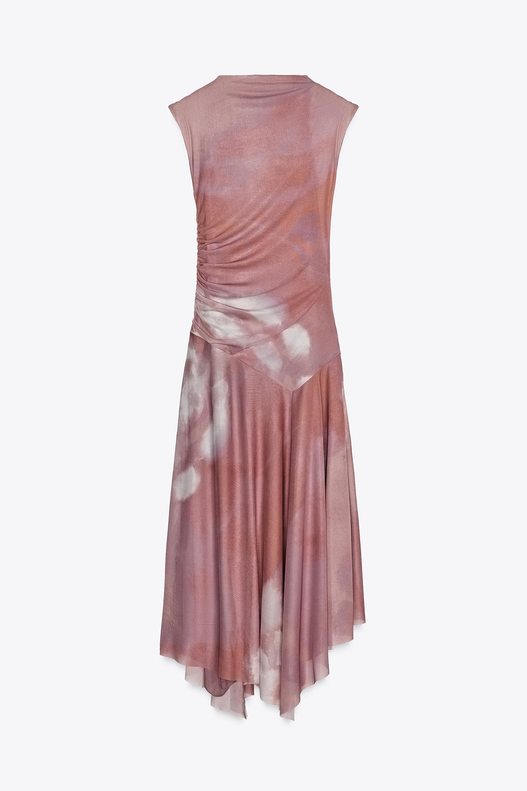 GATHERED TULLE DRESS