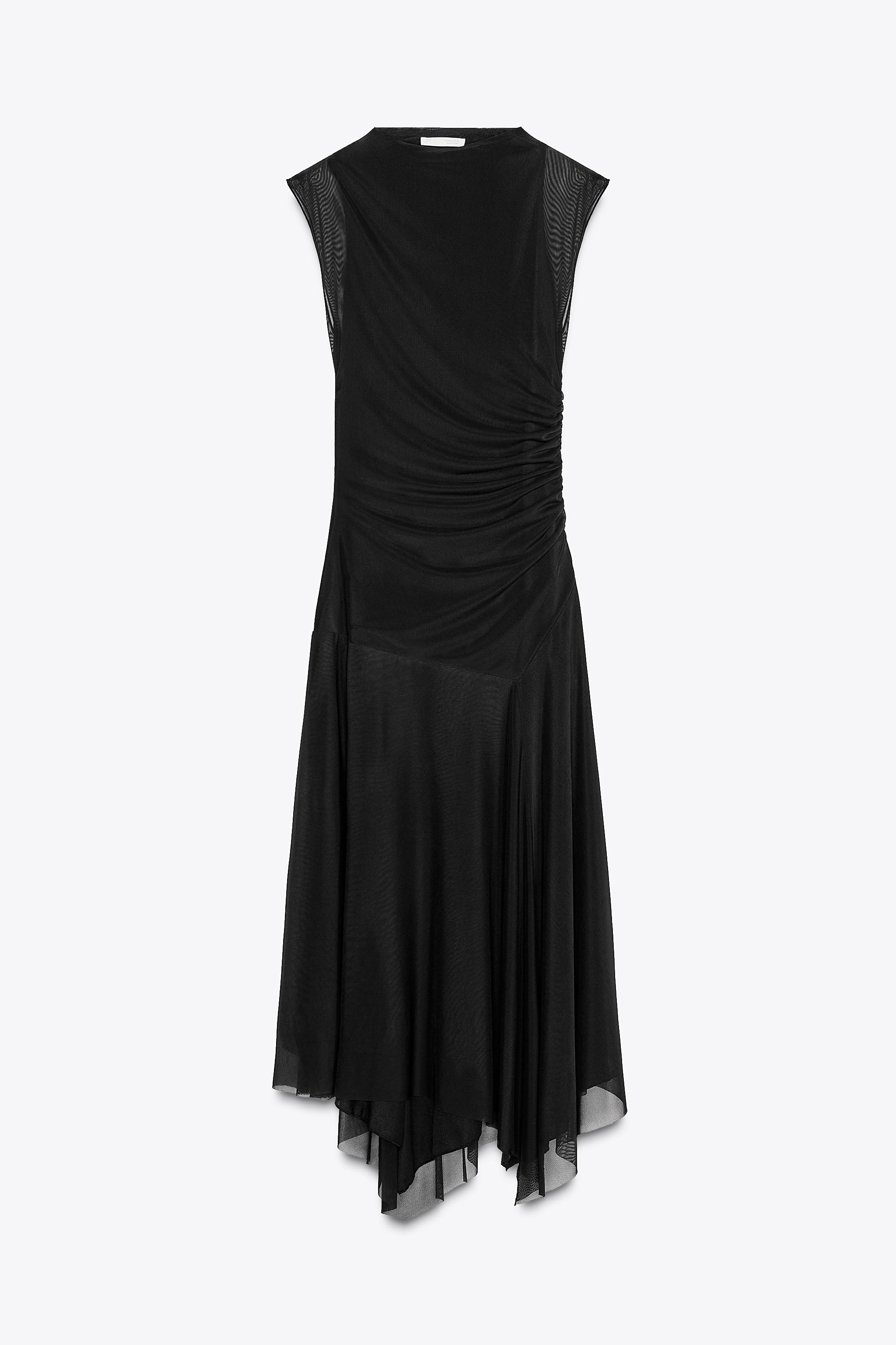 GATHERED TULLE DRESS