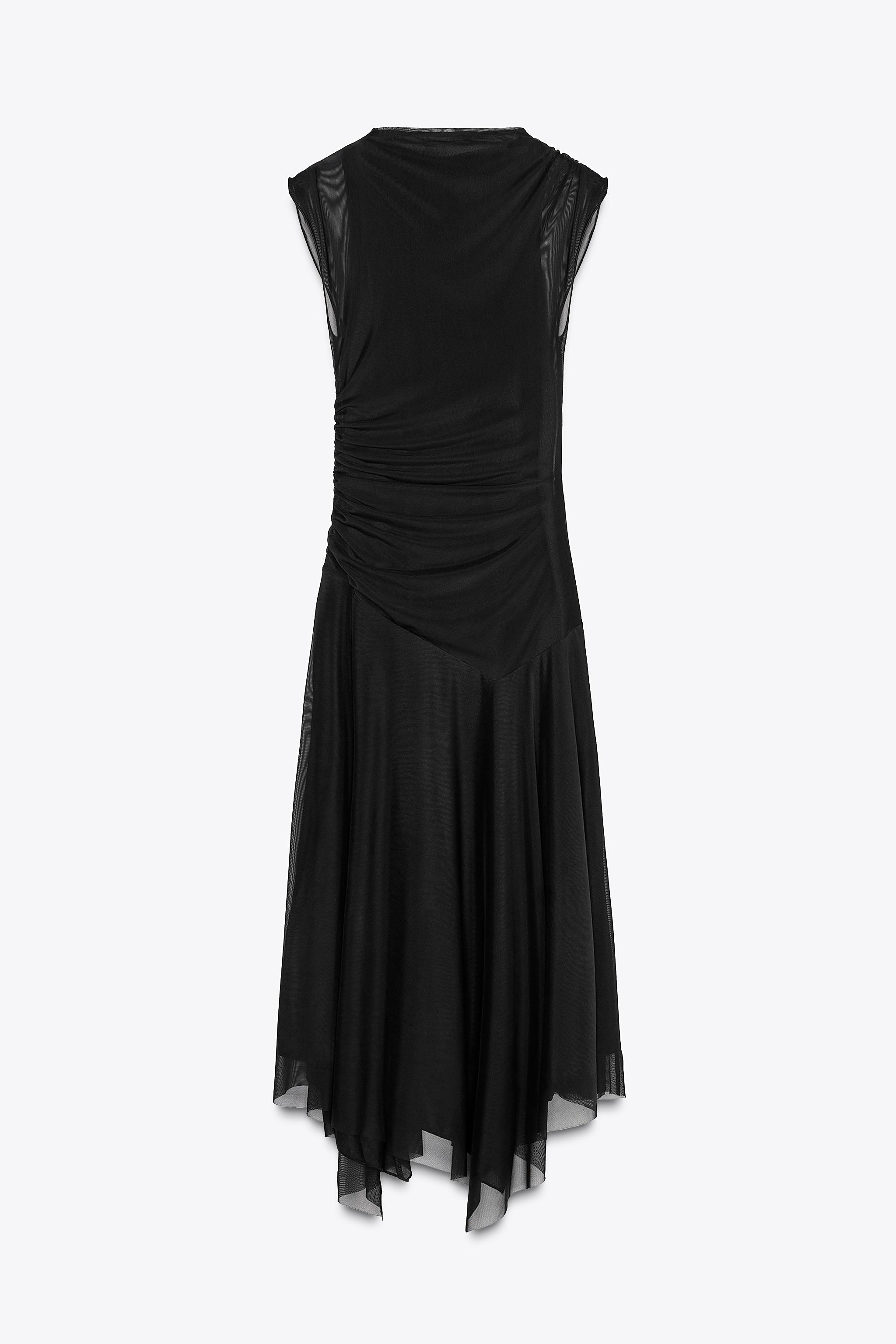 GATHERED TULLE DRESS