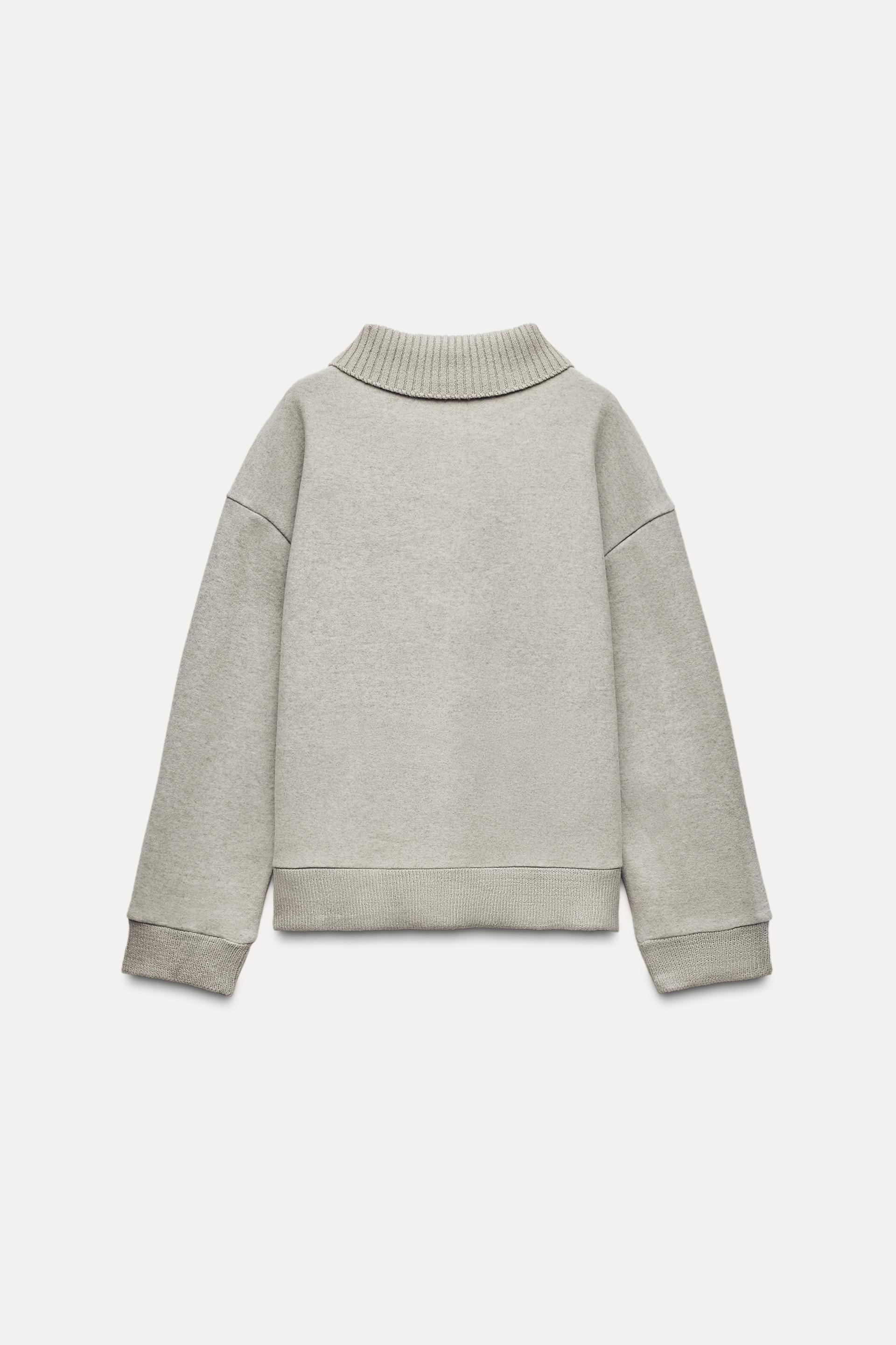 SOFT POLO COLLAR SWEATSHIRT