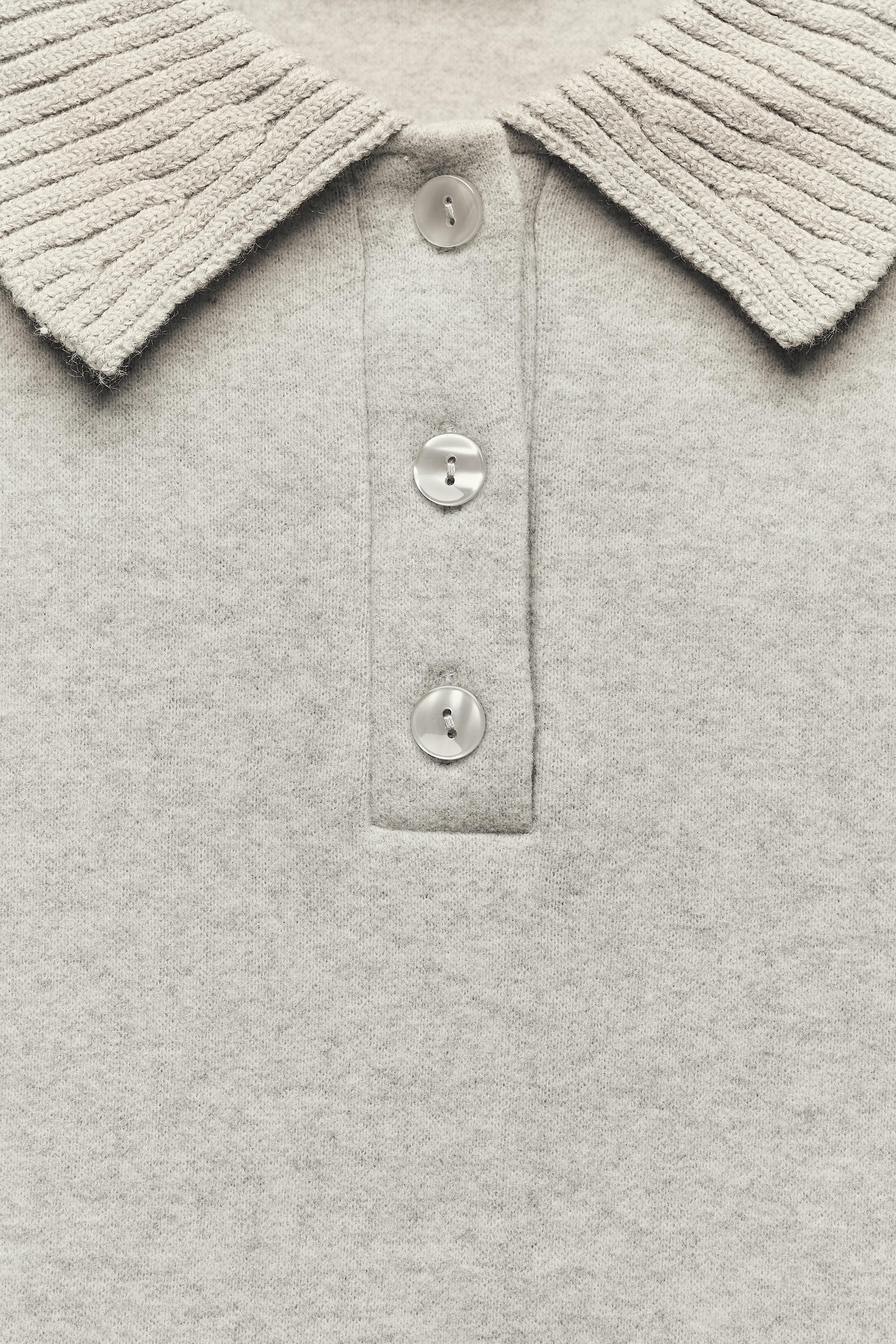 SOFT POLO COLLAR SWEATSHIRT