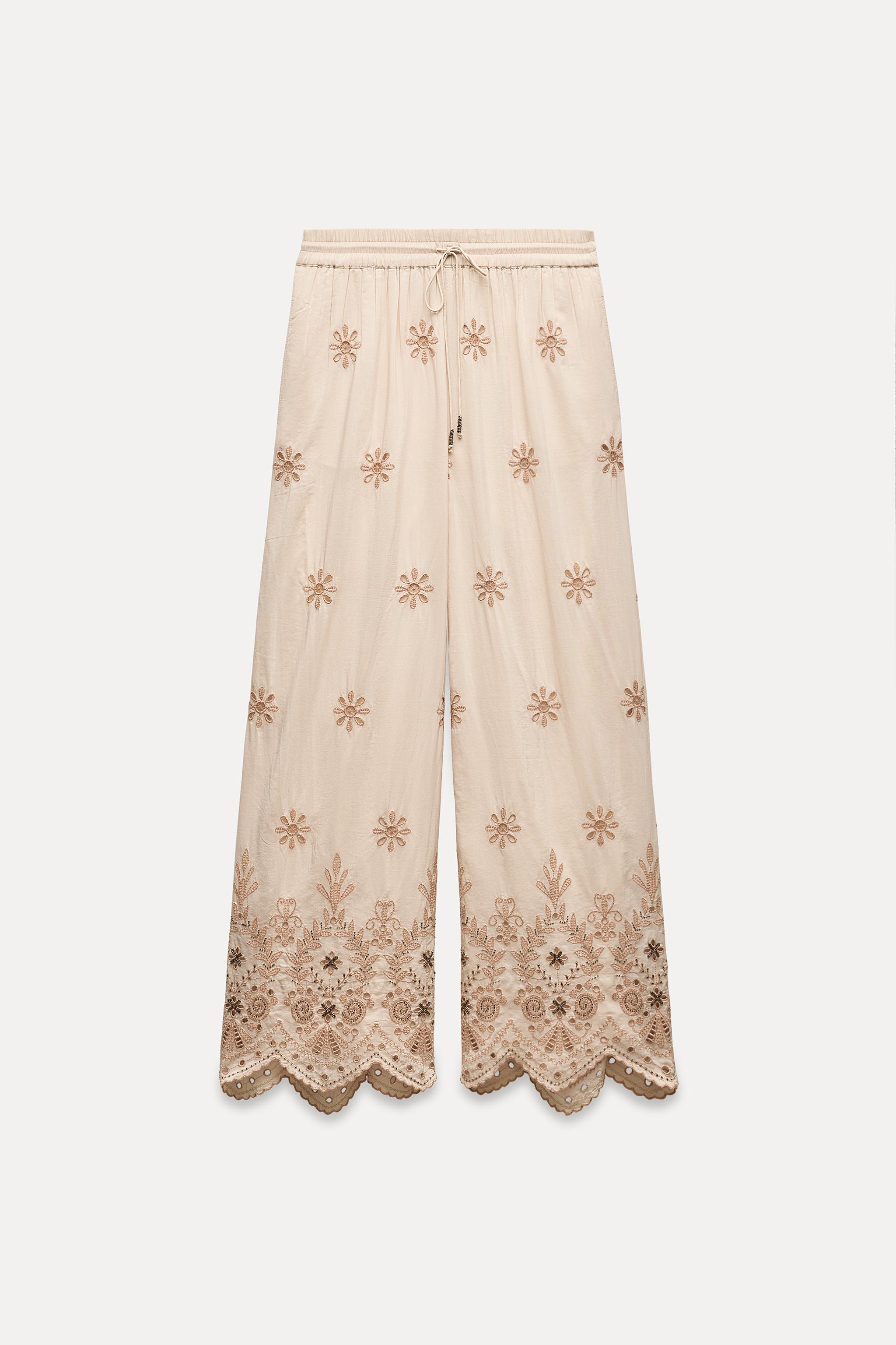 ZW COLLECTION EMBROIDERED TROUSERS