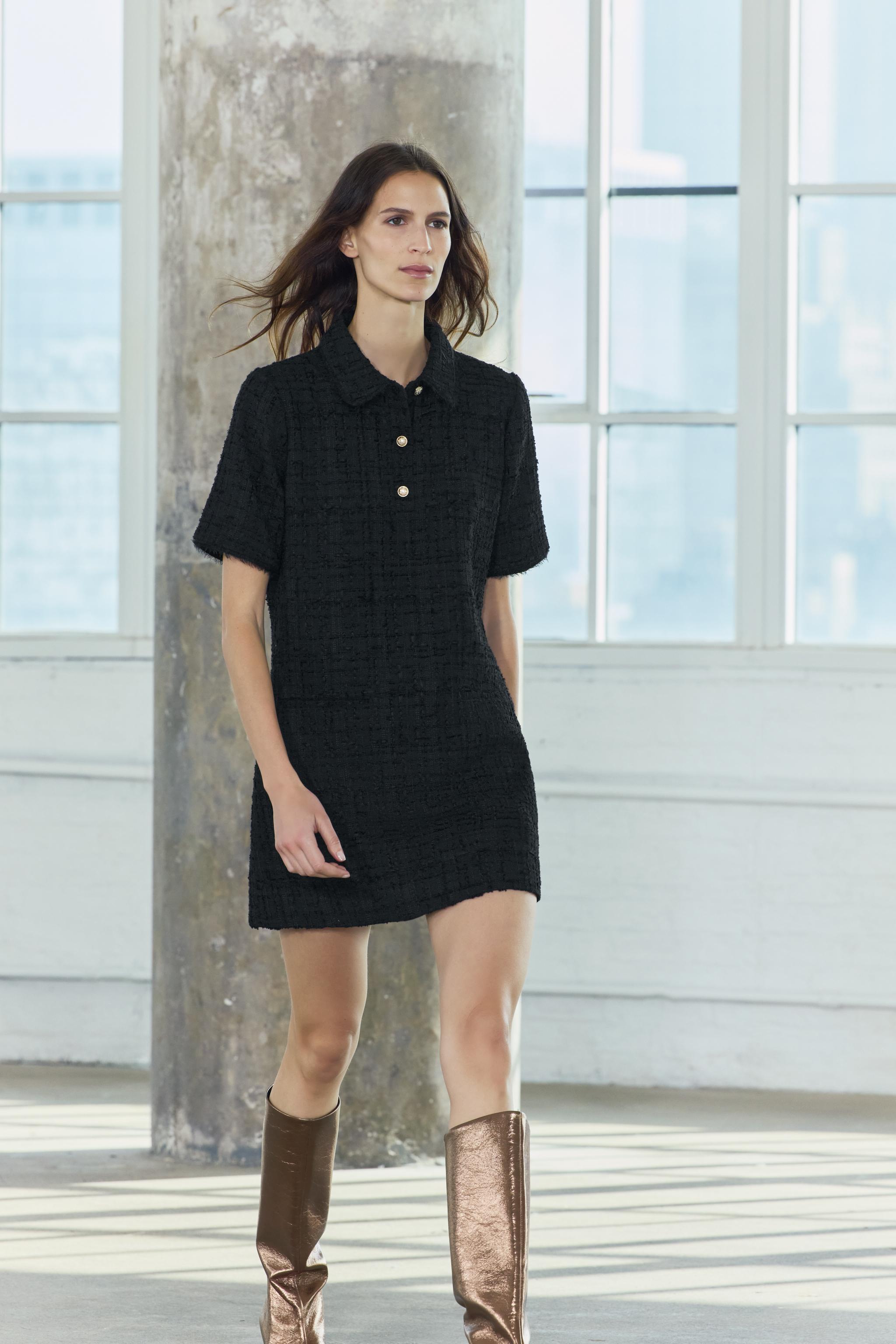 ZW COLLECTION SHORT TEXTURED DRESS