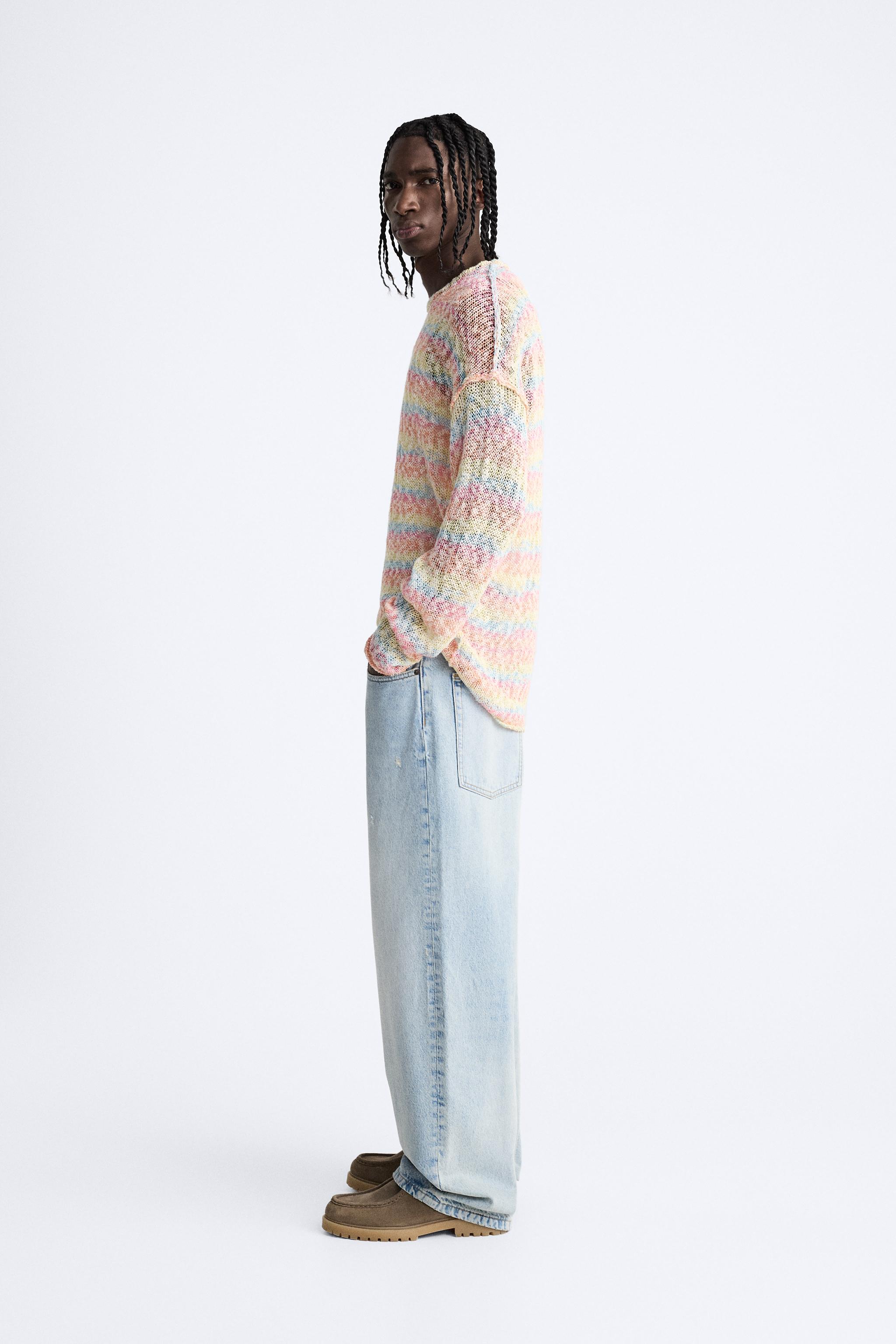 INSIDE OUT-EFFECT TEXTURED SWEATER