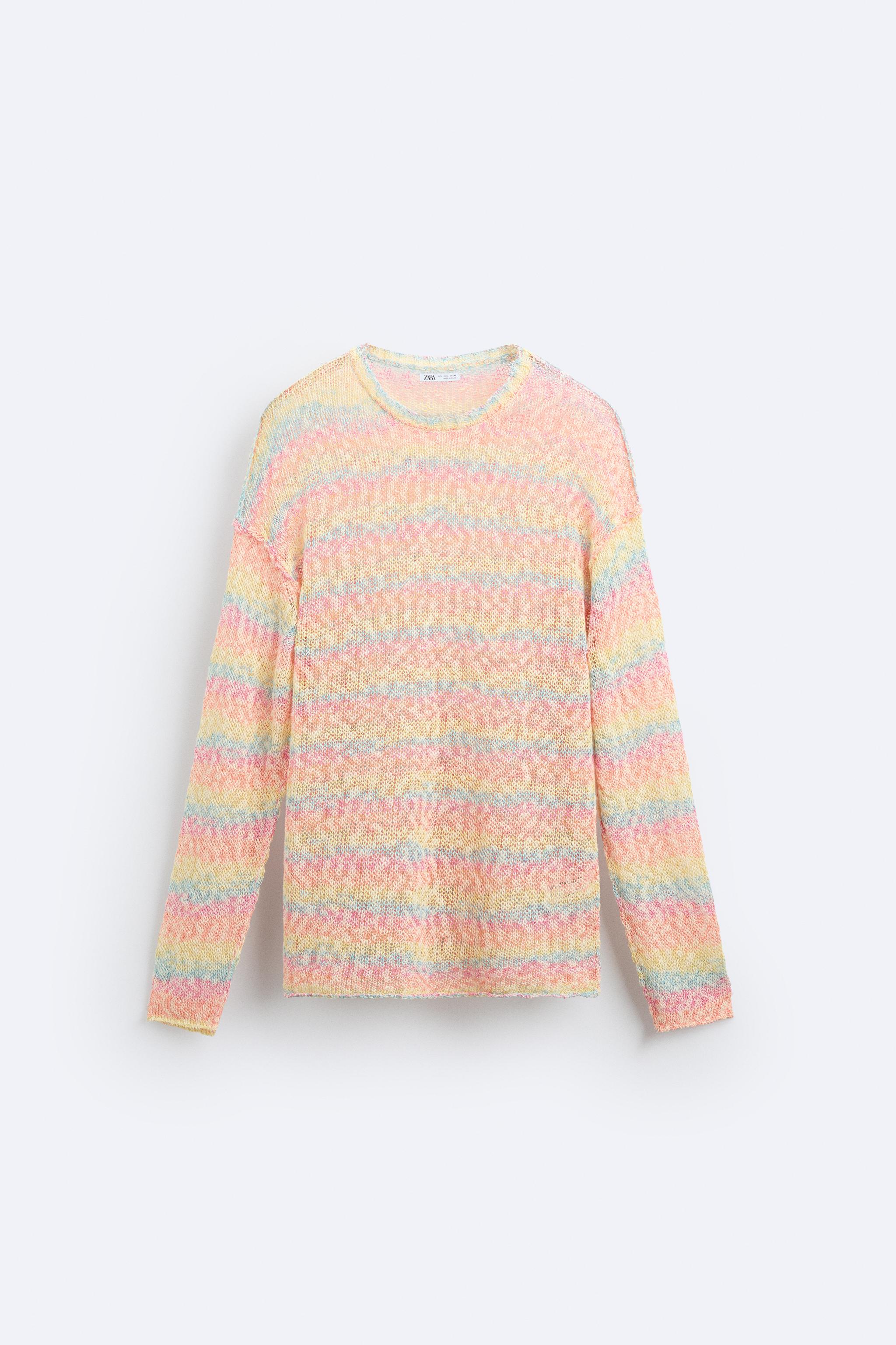 INSIDE OUT-EFFECT TEXTURED SWEATER