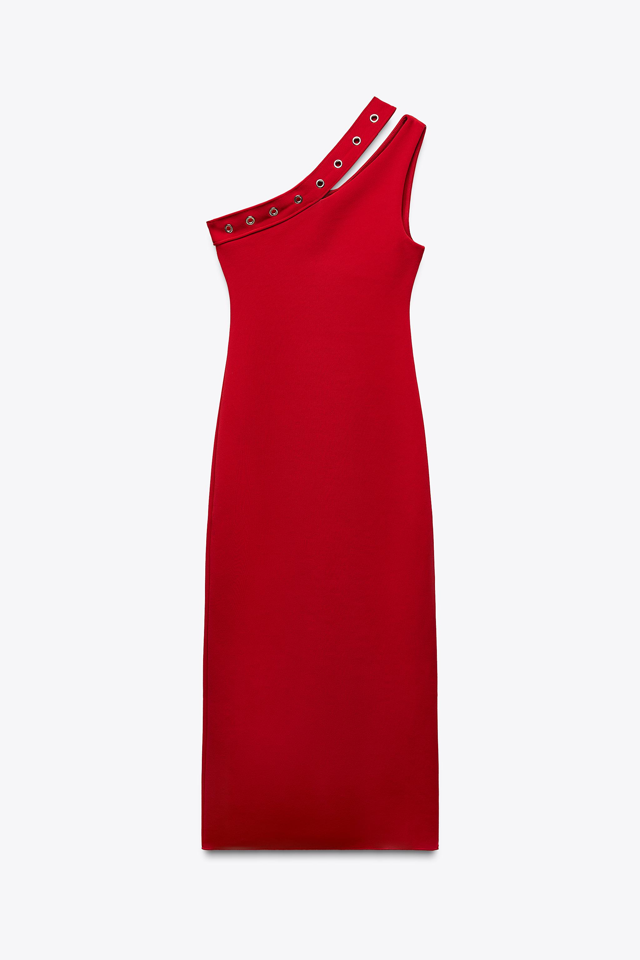 CONTOURING ASYMMETRIC STRETCH DRESS