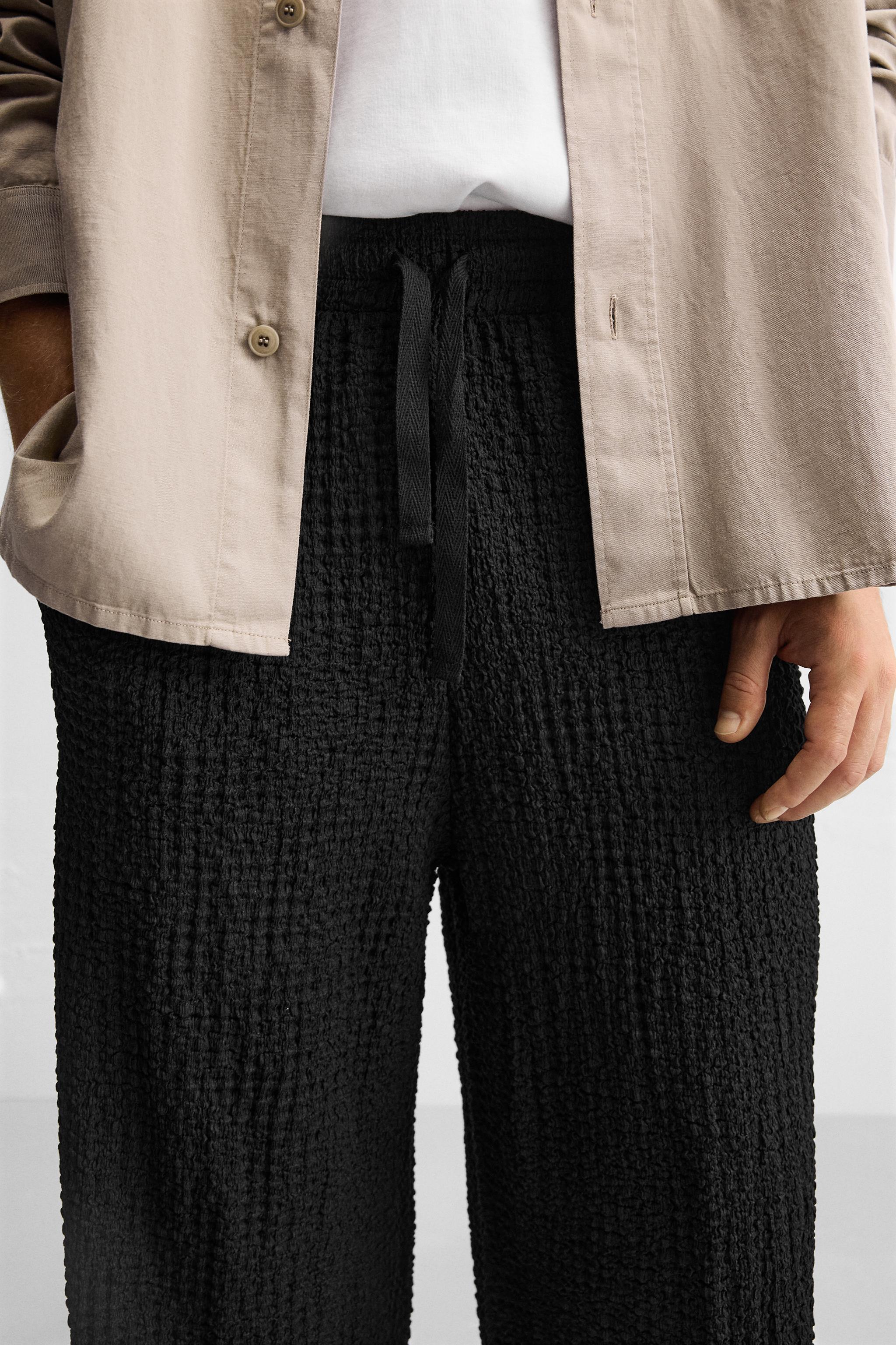 JACQUARD TEXTURED TROUSERS