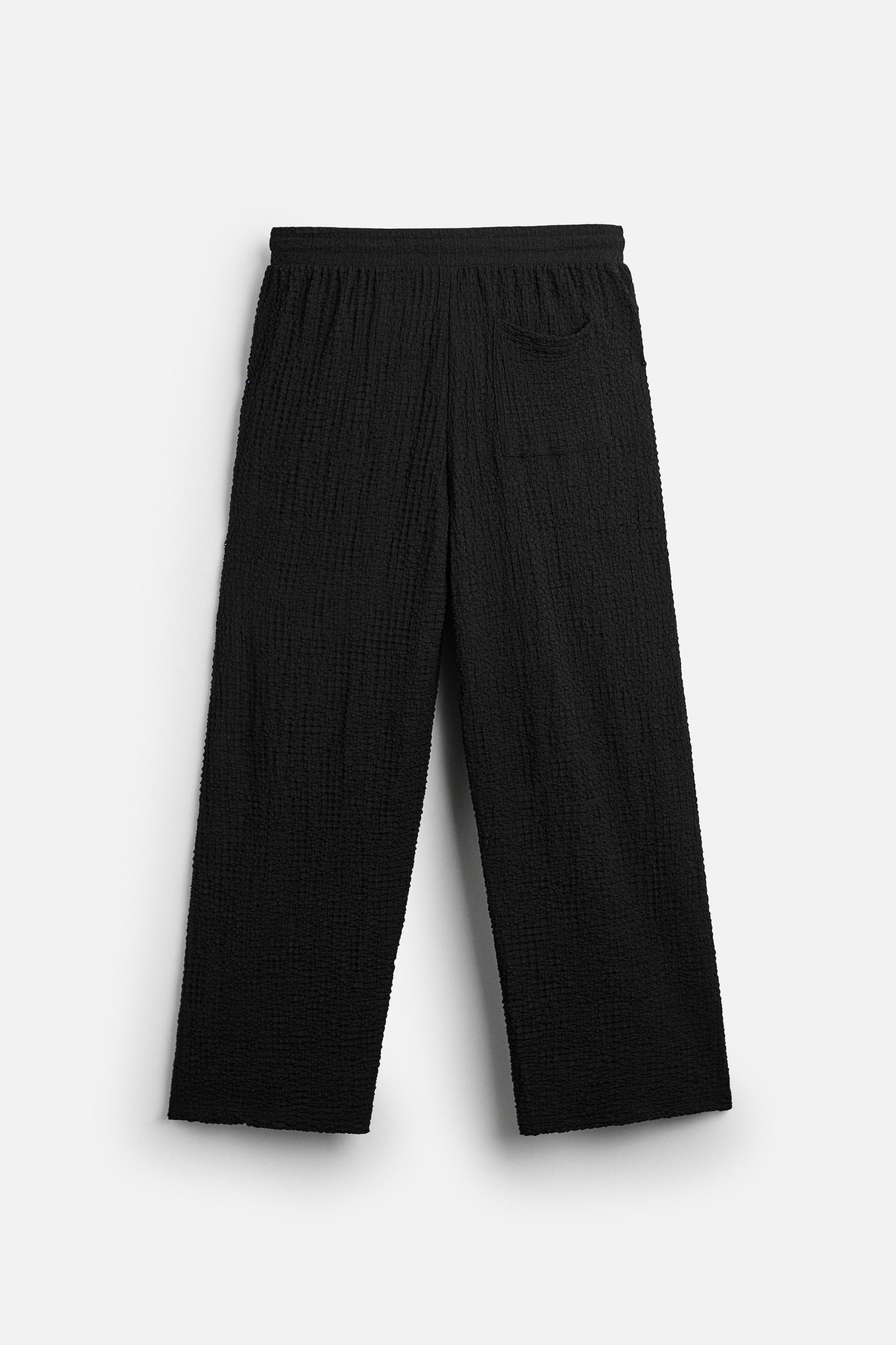 JACQUARD TEXTURED TROUSERS