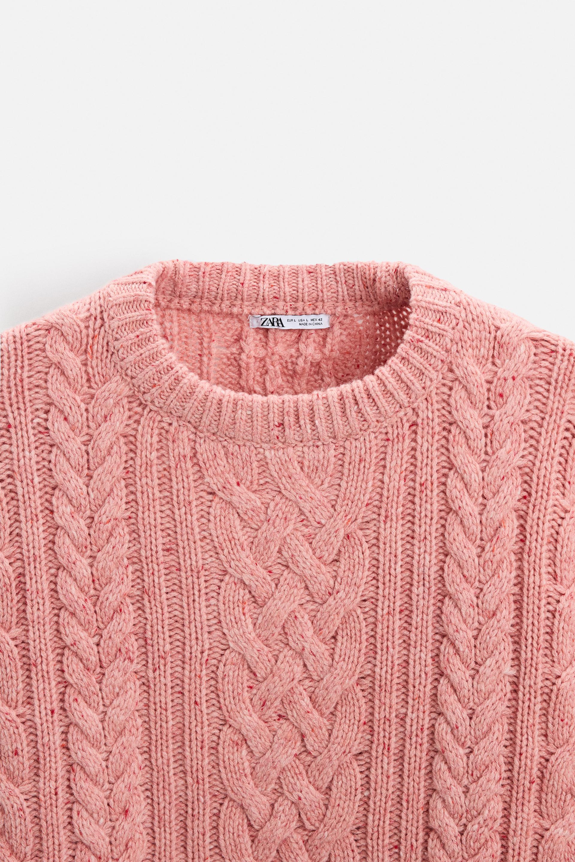 WOOL CABLE-KNIT SWEATER