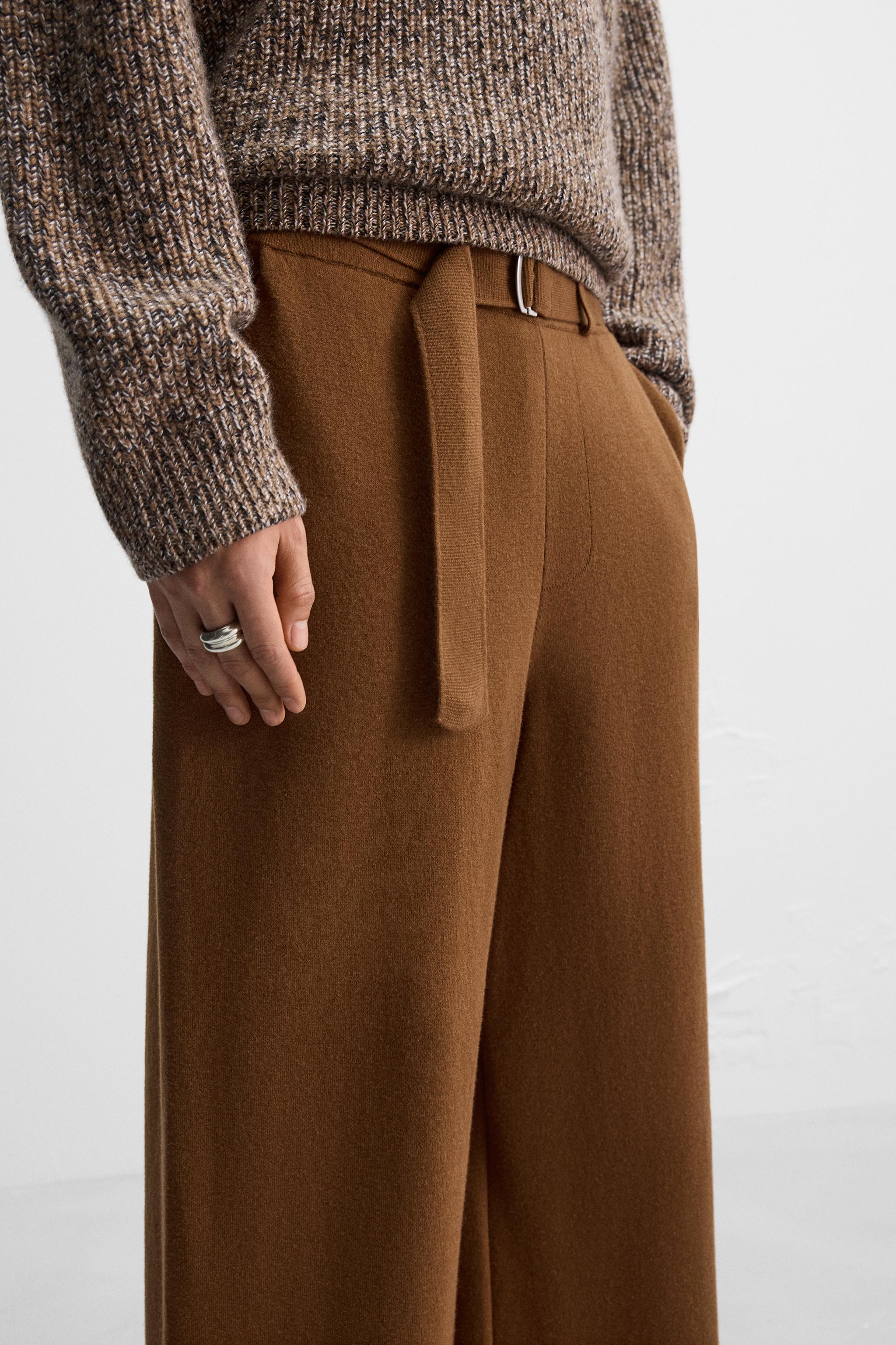 NANUSHKA X ZARA BELTED KNIT TROUSERS