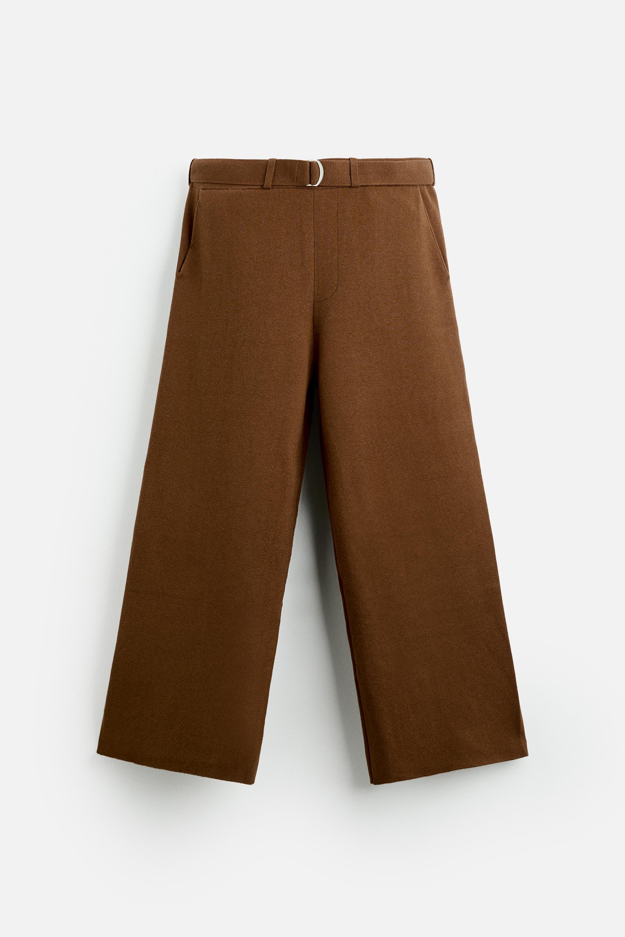 NANUSHKA X ZARA BELTED KNIT TROUSERS