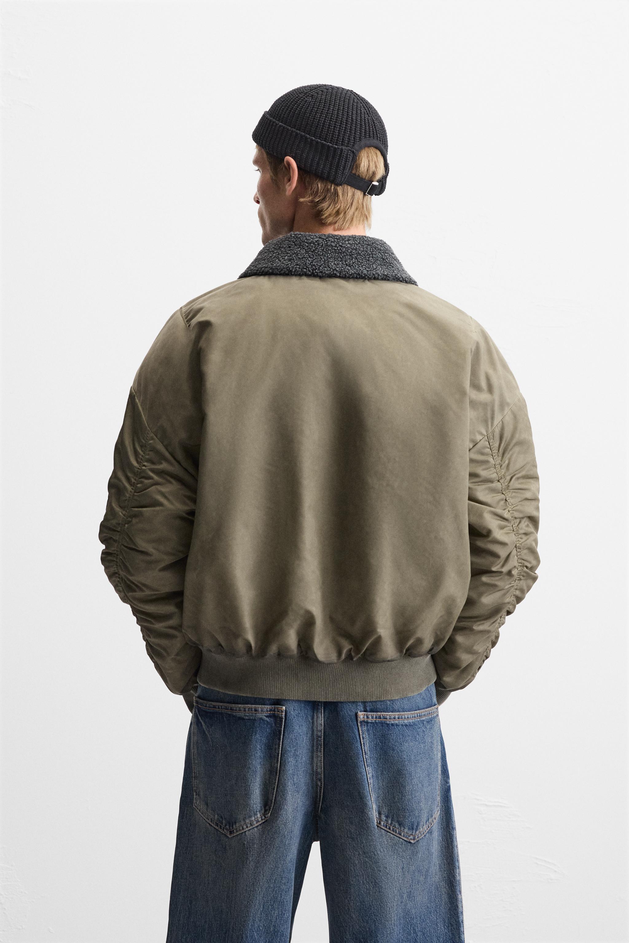 BOMBER JACKET WITH DETACHABLE COLLAR