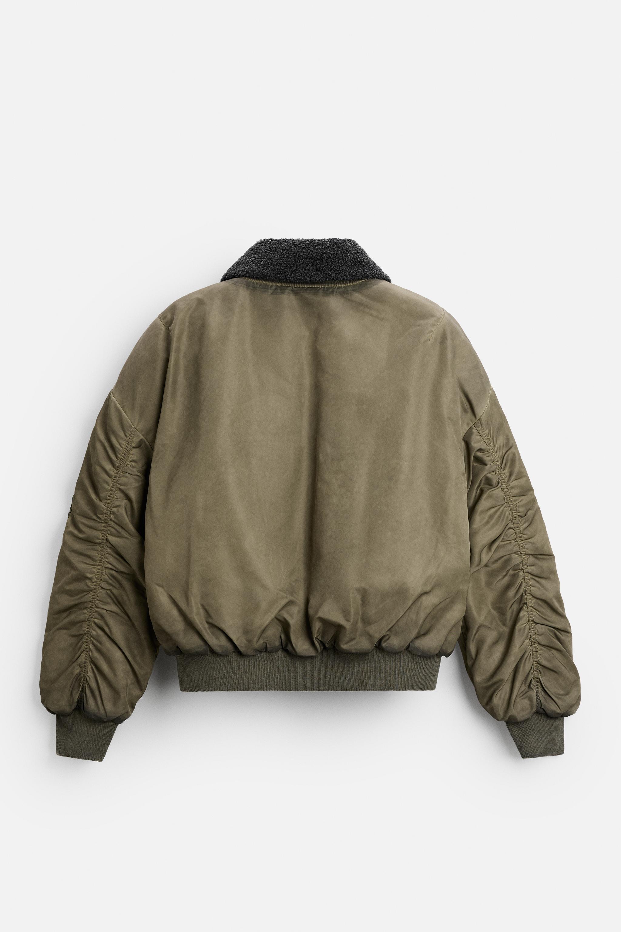 BOMBER JACKET WITH DETACHABLE COLLAR