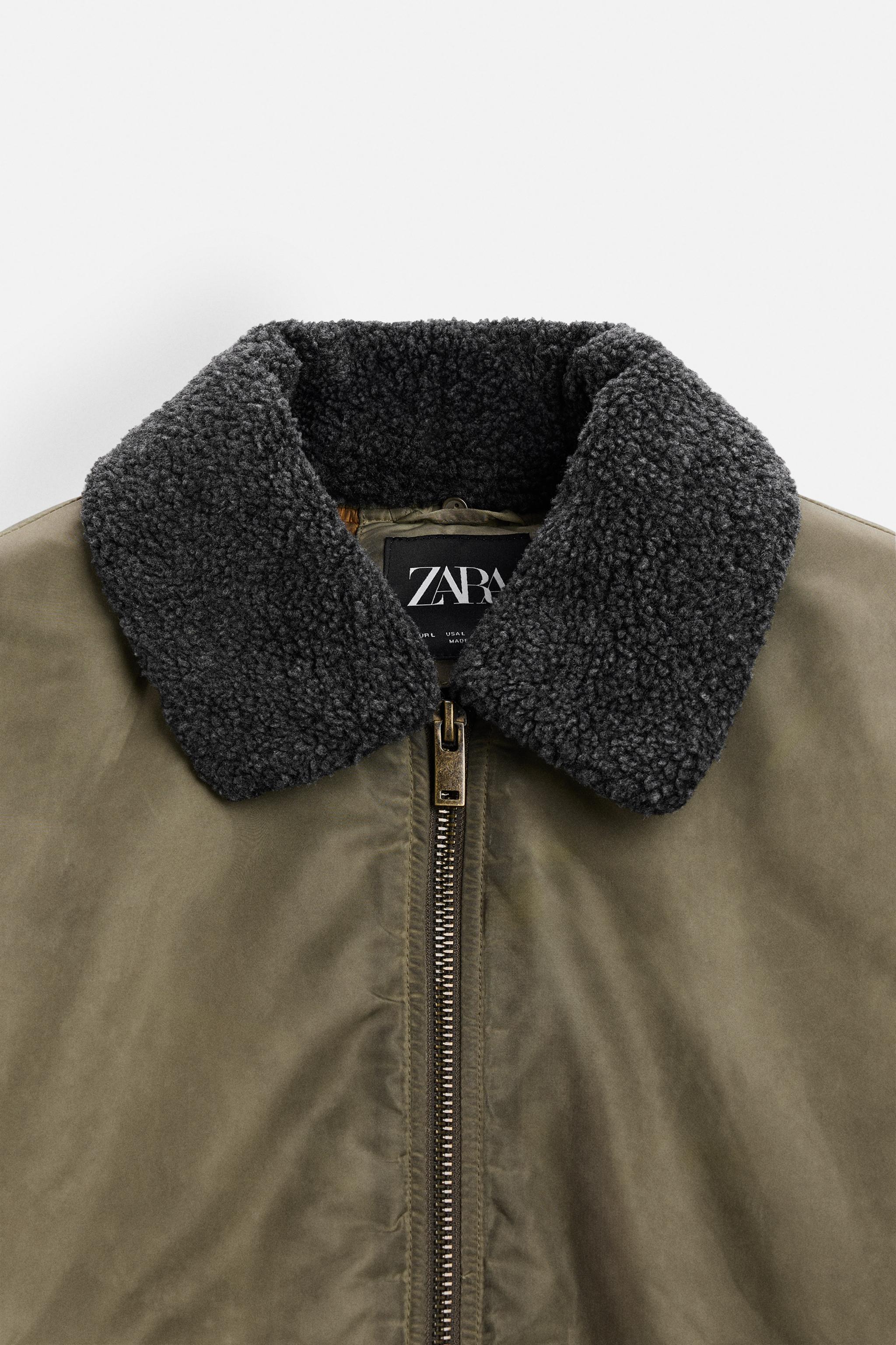 BOMBER JACKET WITH DETACHABLE COLLAR