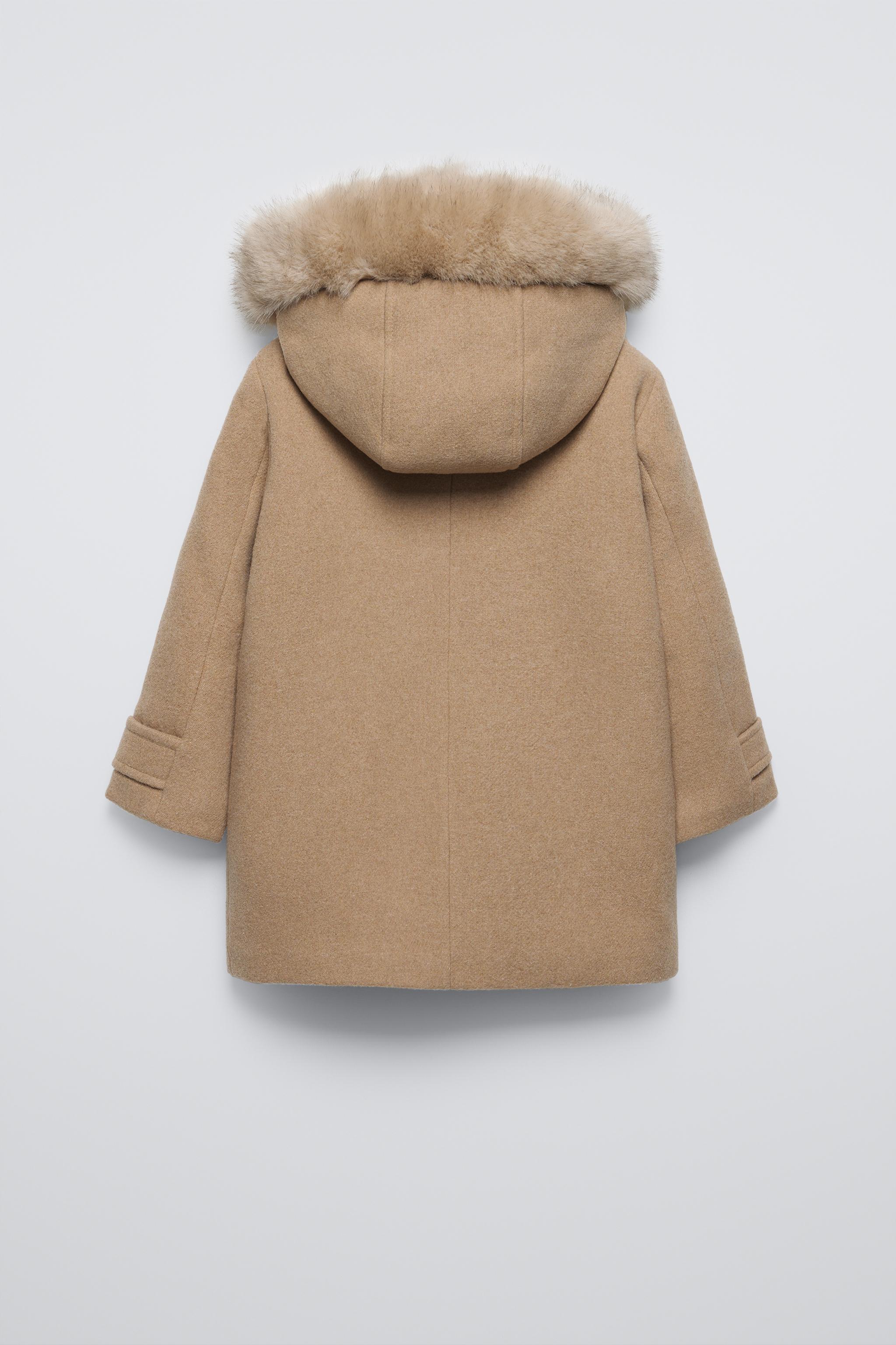 WOOL BLEND DUFFLE COAT WITH TOGGLES