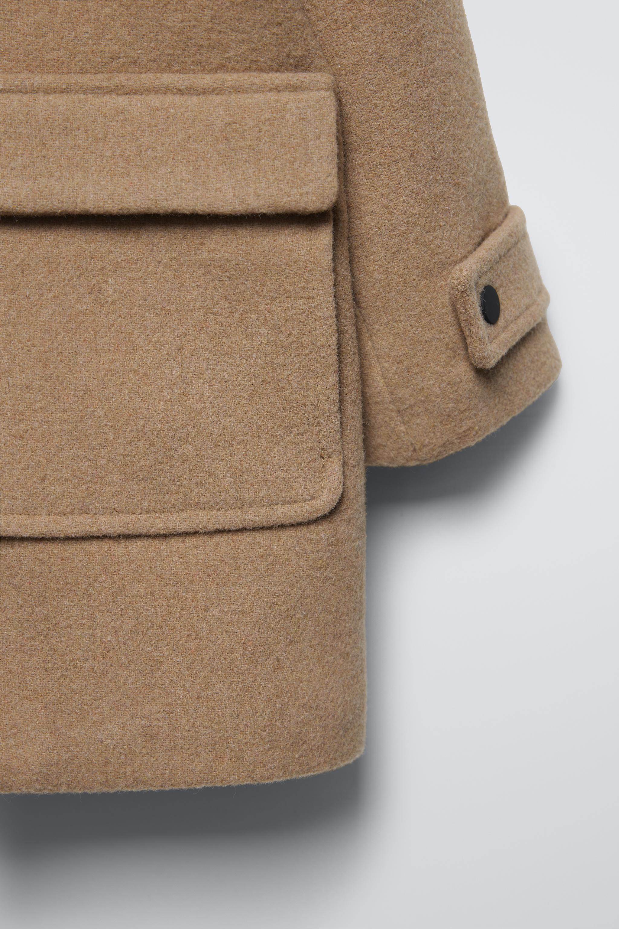 WOOL BLEND DUFFLE COAT WITH TOGGLES