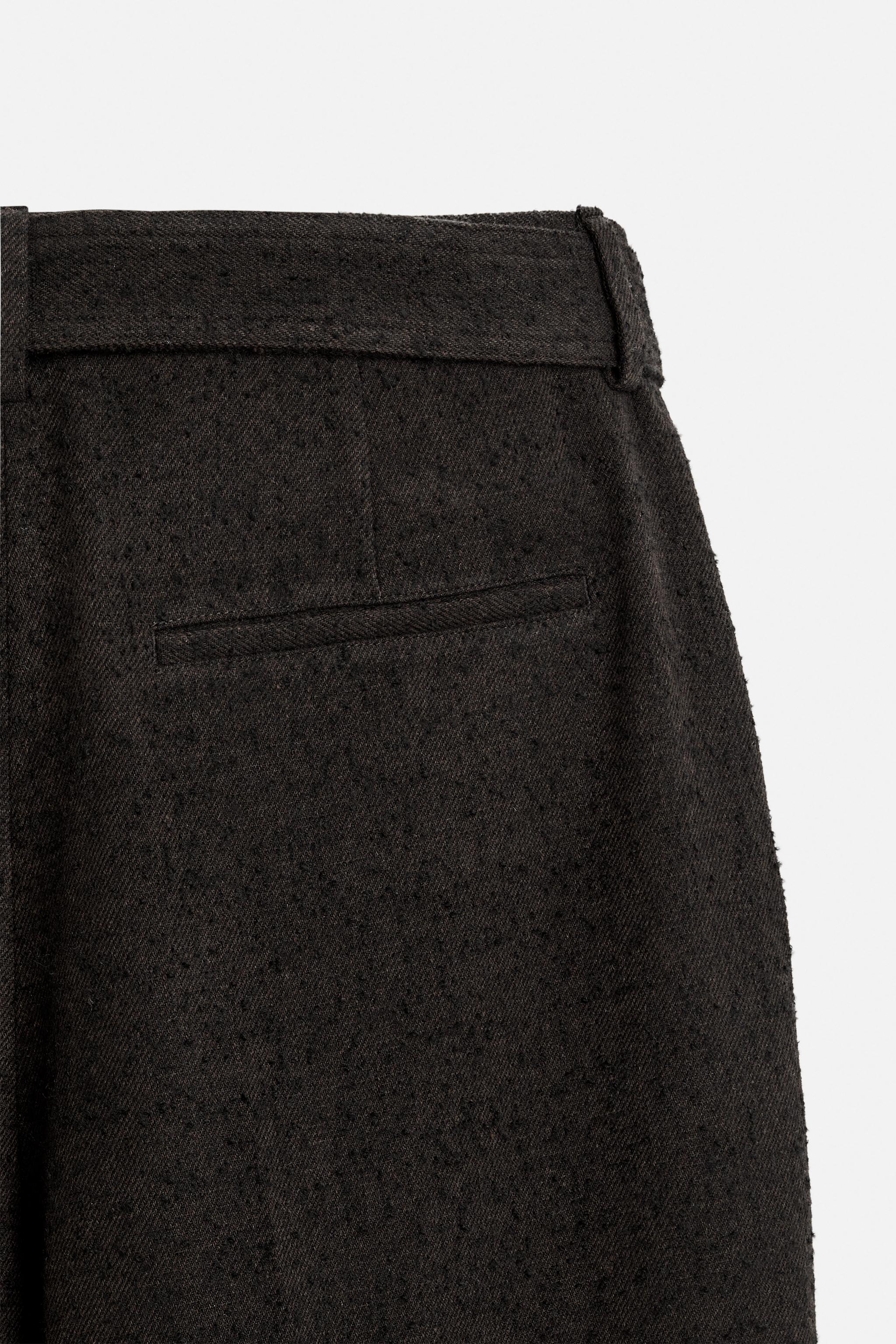 NANUSHKA X ZARA BELTED PLEAT-FRONT TROUSERS