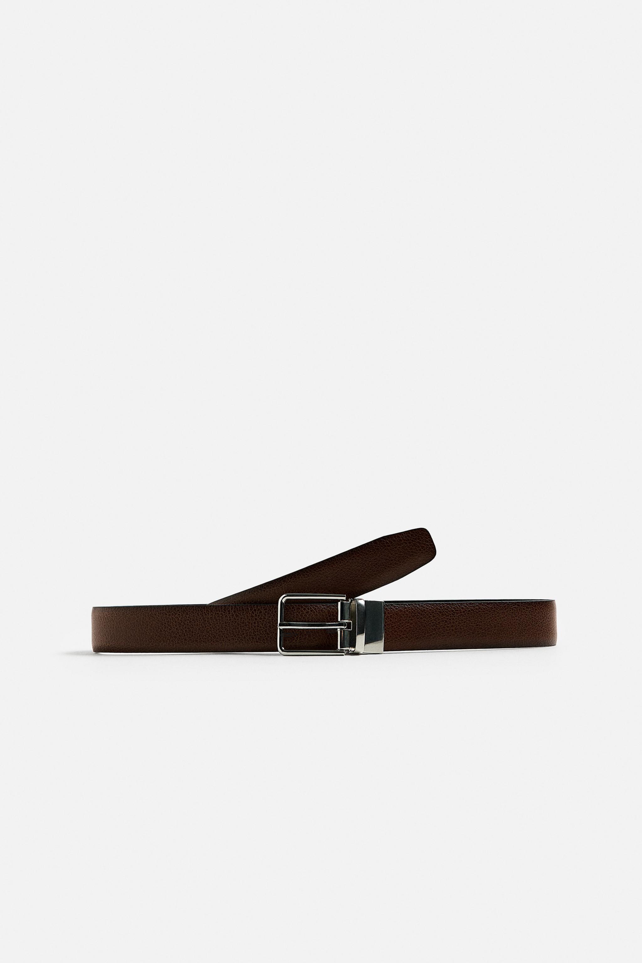 CONTRAST REVERSIBLE LEATHER BELT