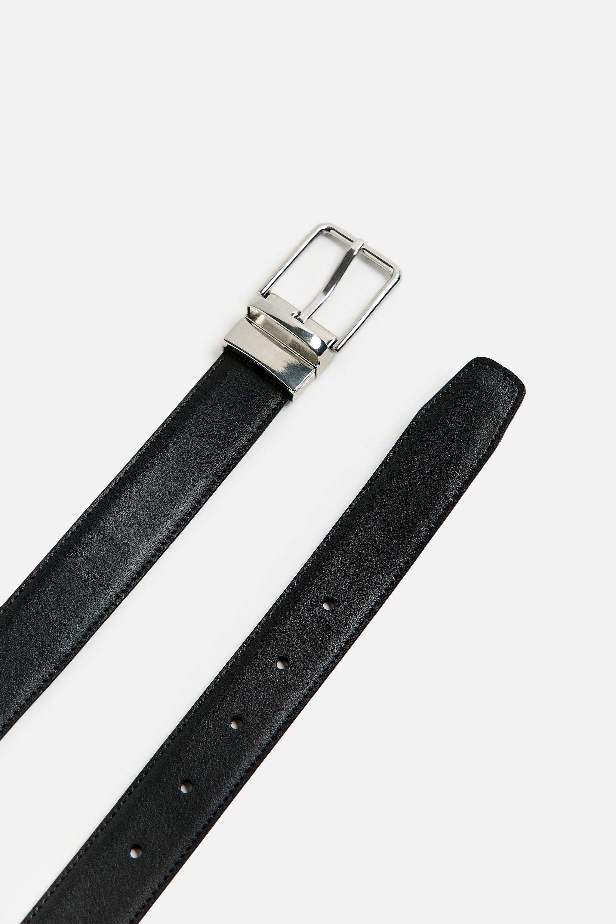 CONTRAST REVERSIBLE LEATHER BELT