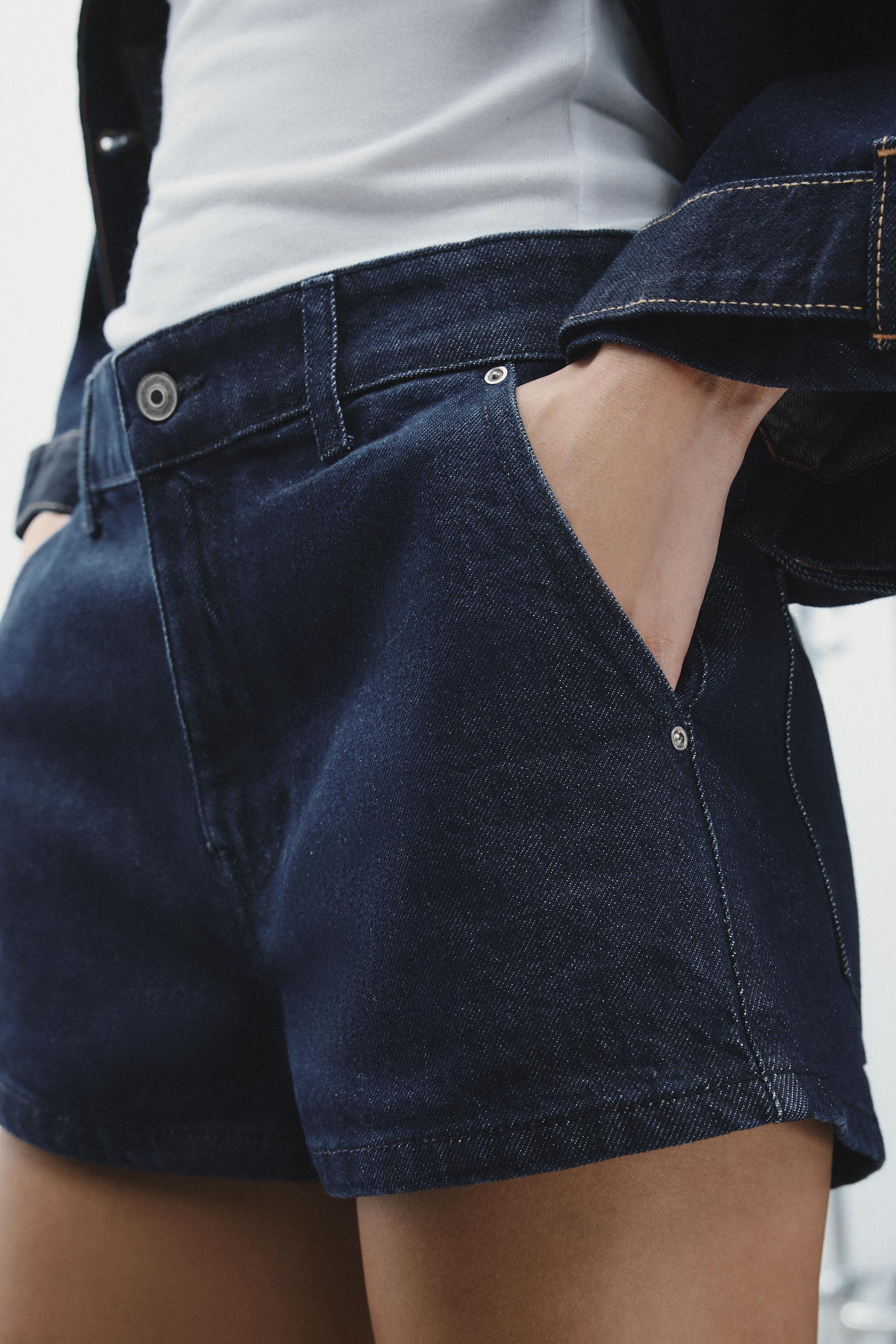 DENIM CHINO SHORTS