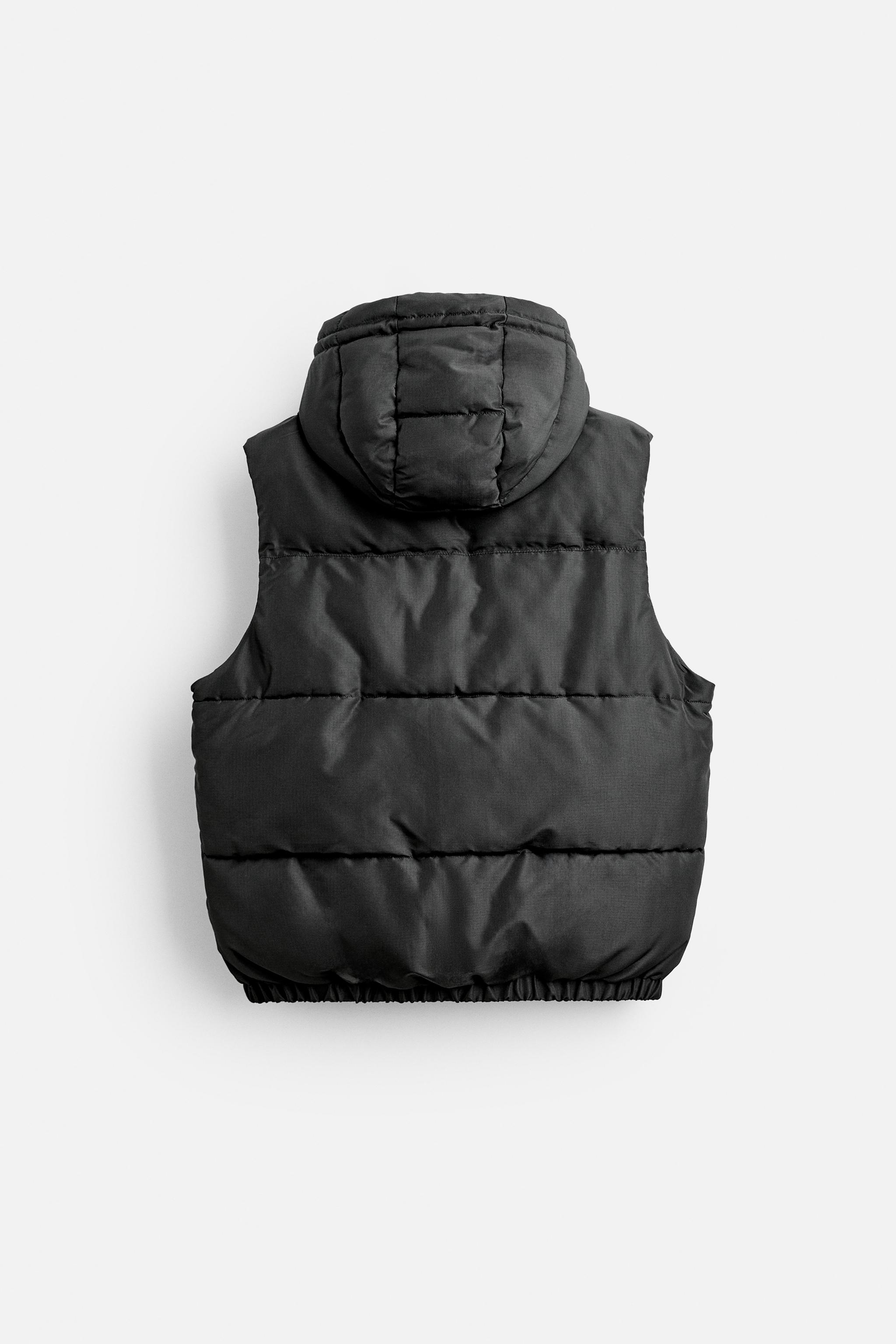 PADDED GILET WITH HOOD