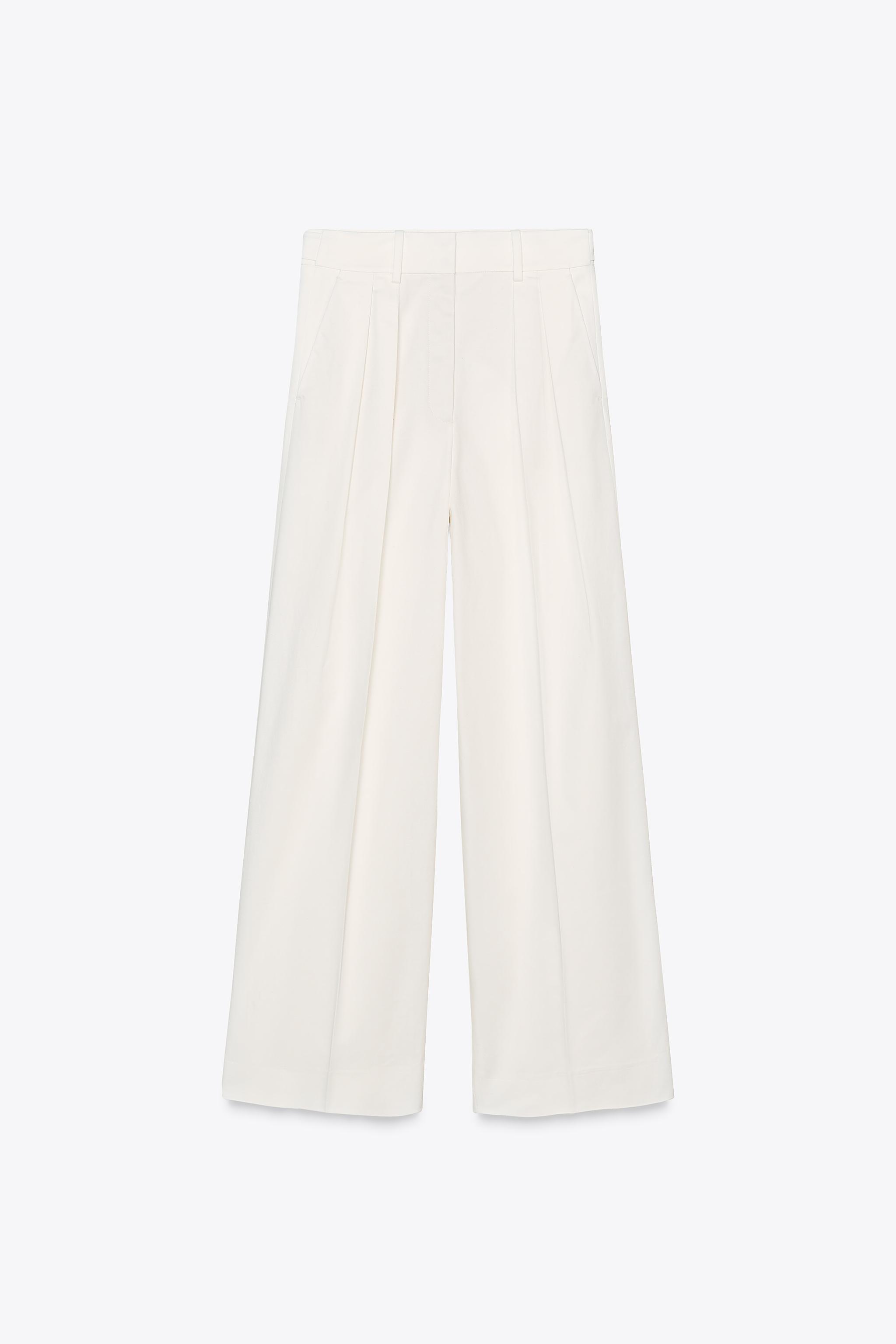 ZW COLLECTION TWILL DARTED TROUSERS