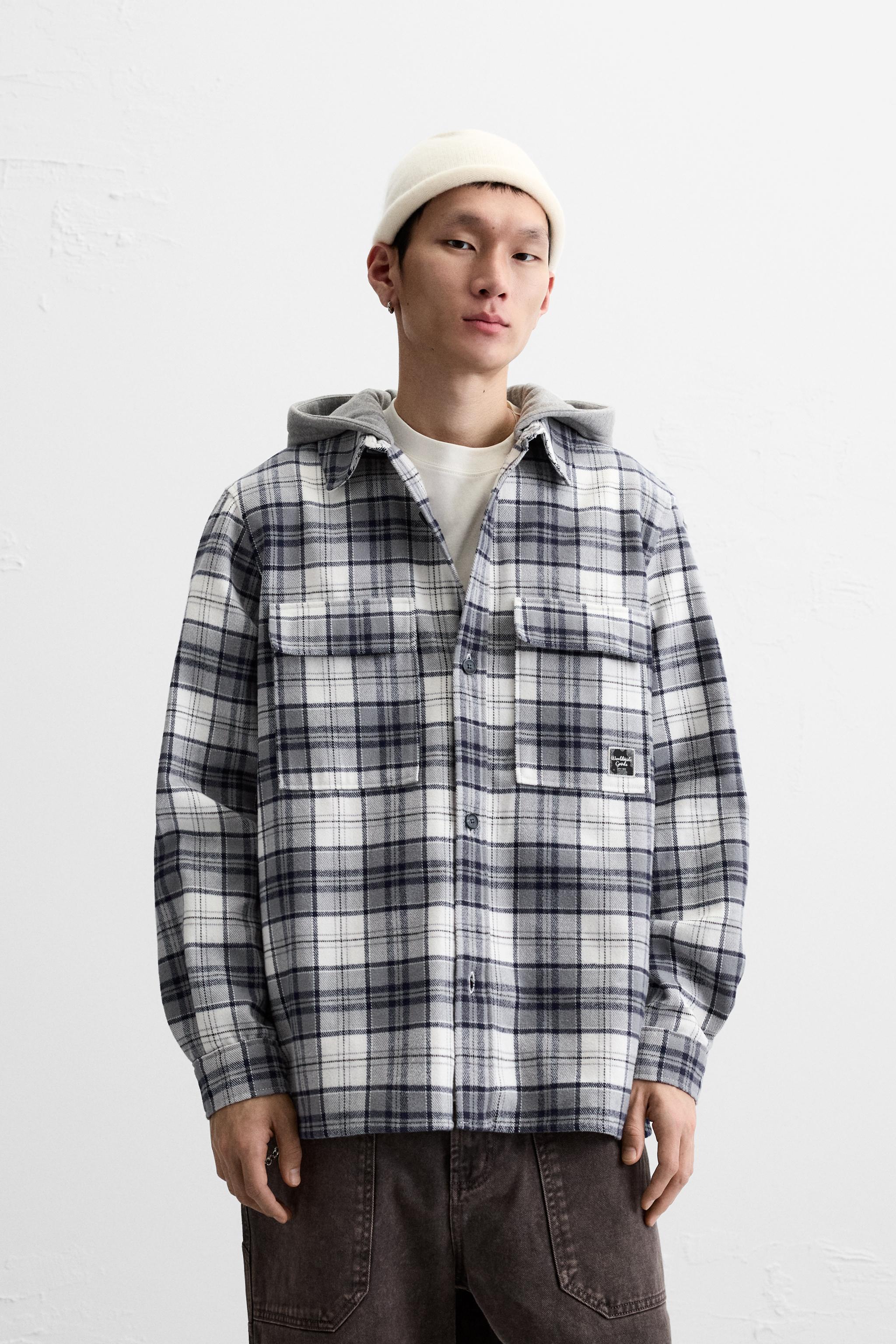 OVERSHIRT WITH CONTRASTING HOOD