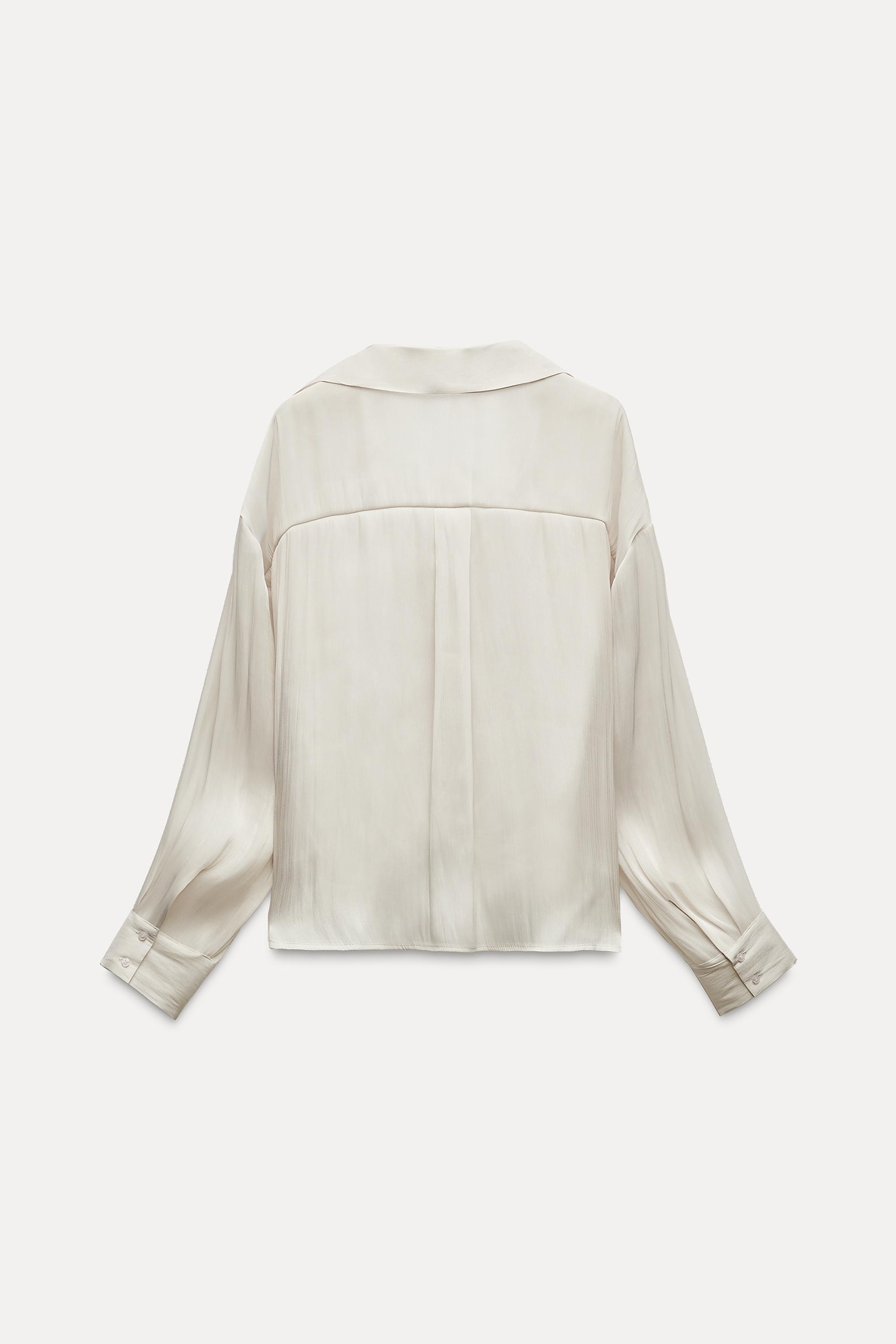 SATIN SHIRT WITH KNOT