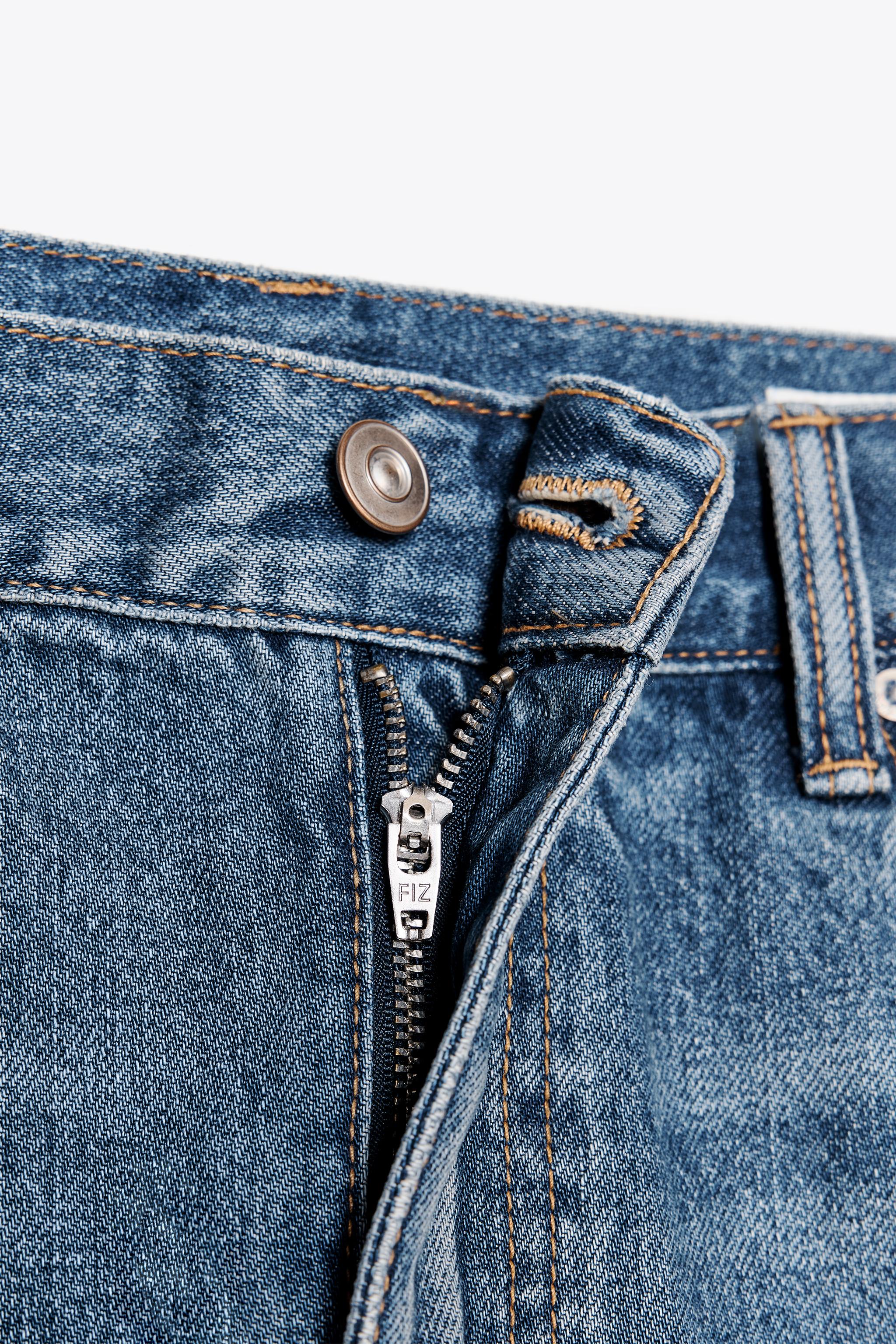 TRF LOW-RISE DENIM MINI SKIRT