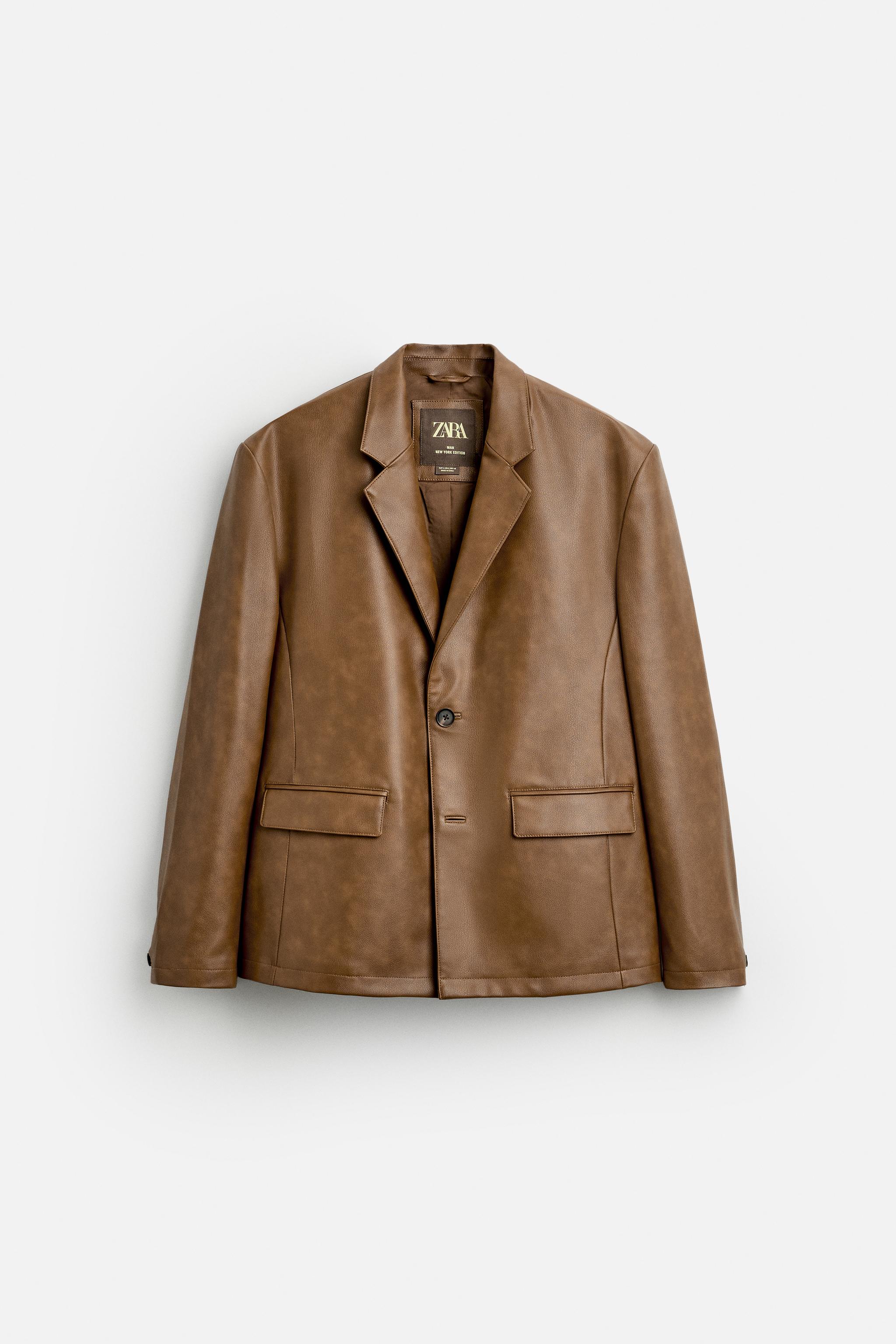 LIMITED EDITION LEATHER EFFECT BLAZER