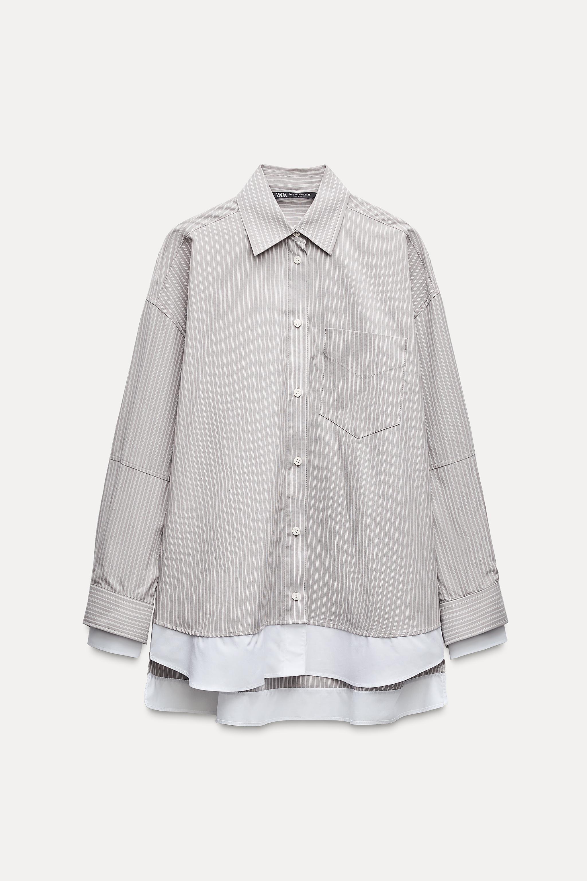 OVERSIZED POPLIN SHIRT WITH DOUBLE CUFFS