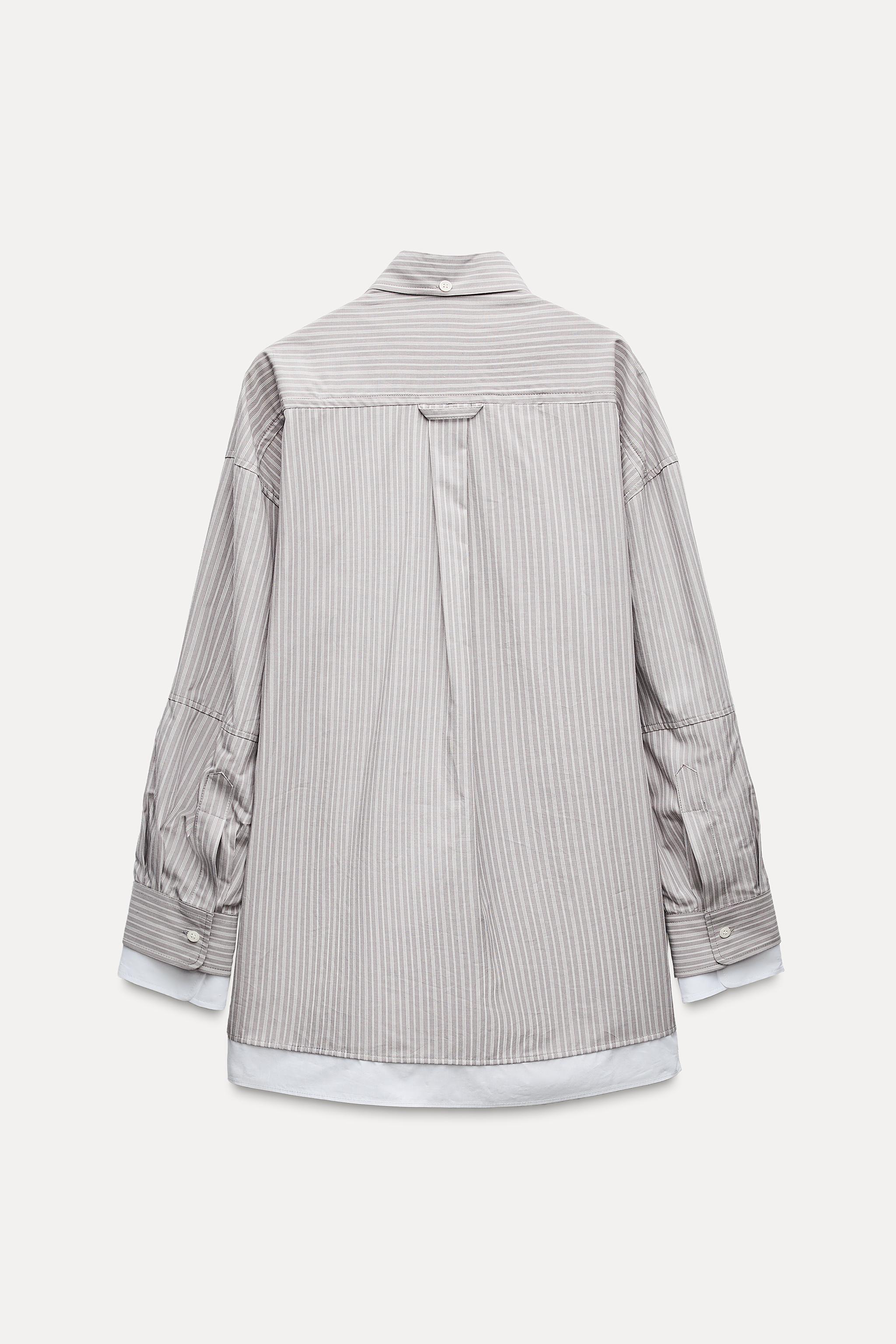 OVERSIZED POPLIN SHIRT WITH DOUBLE CUFFS